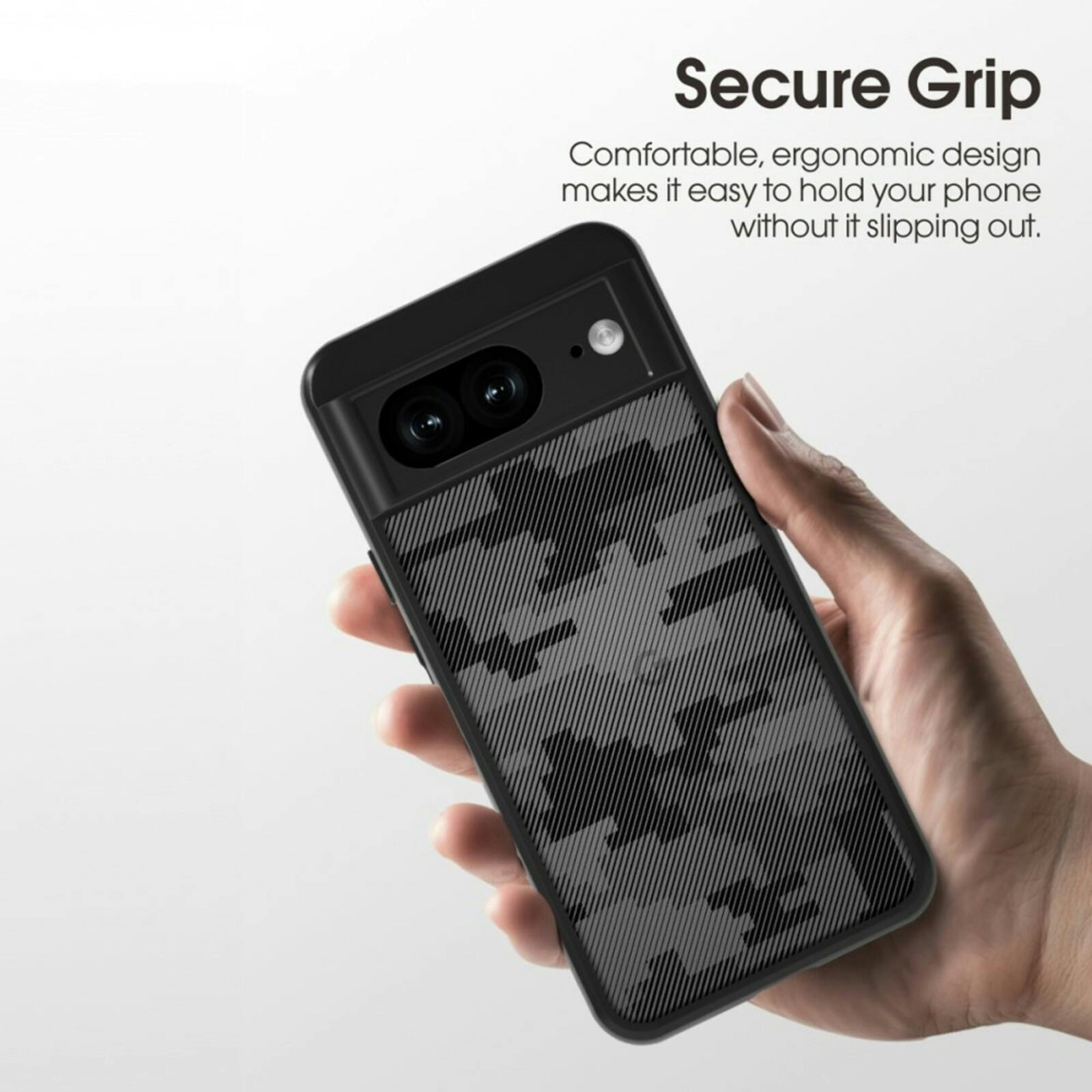 Mocaa Google Pixel 8a Shockproof Camo Hoesje Zwart