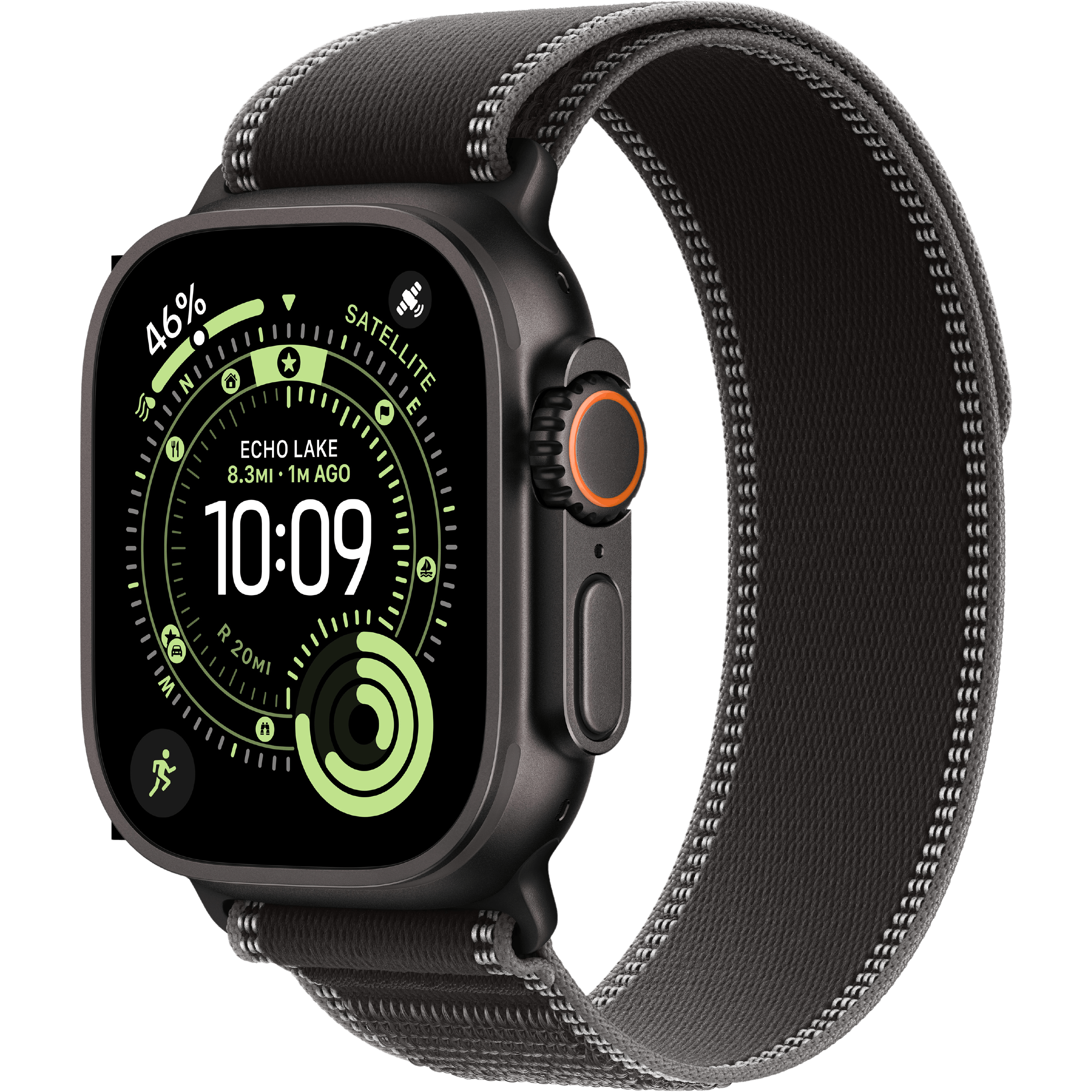Apple Watch Ultra 3 Trail Zwart Titanium