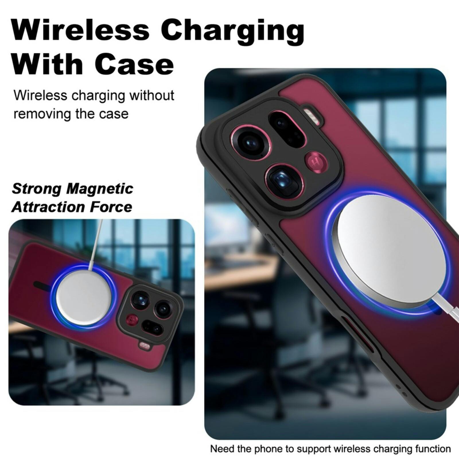 Imak OPPO Find X9 Pro MagSafe Mat Hoesje Zwart