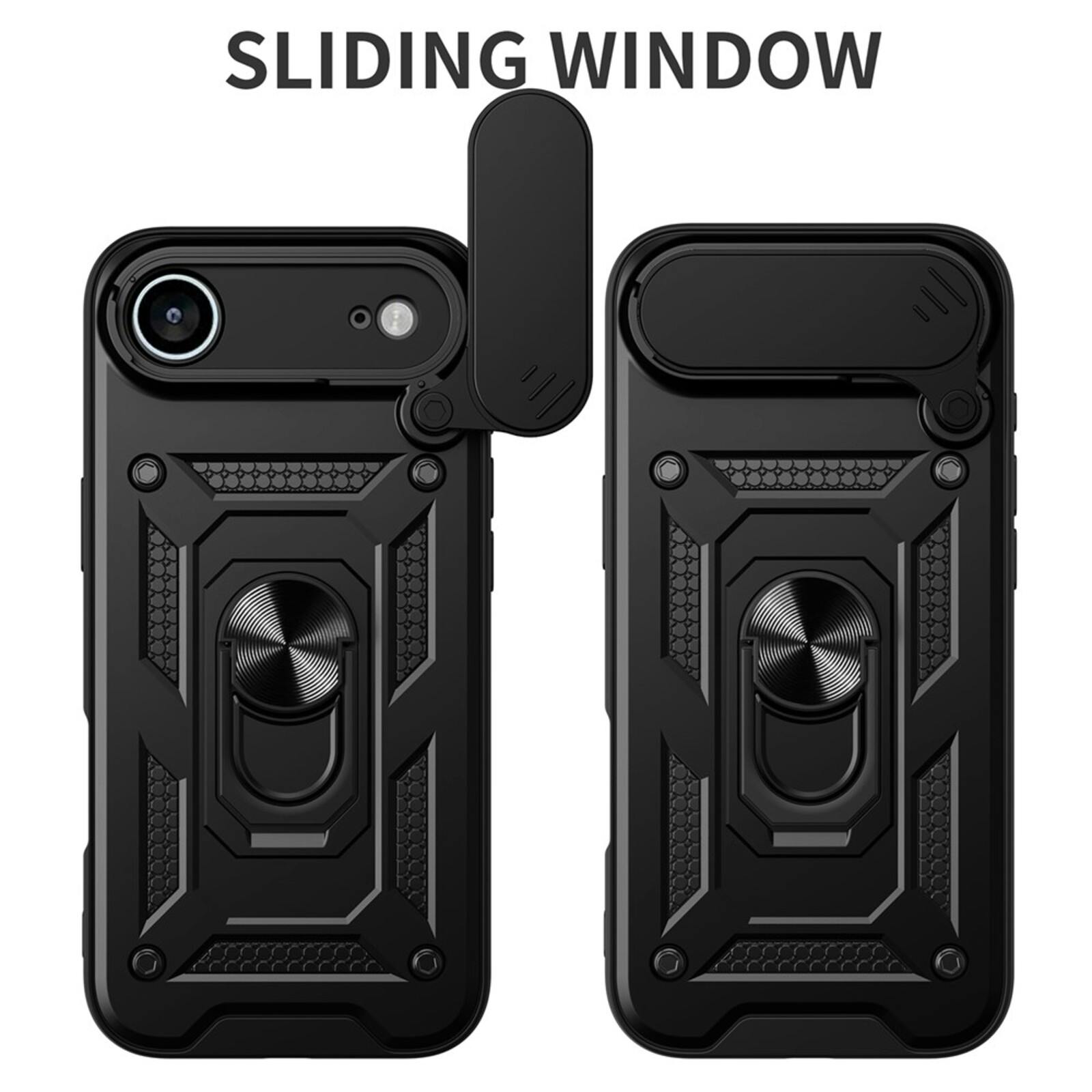 CaseBody Apple iPhone 17 Air Shield Case met Camera-schuif Zilver