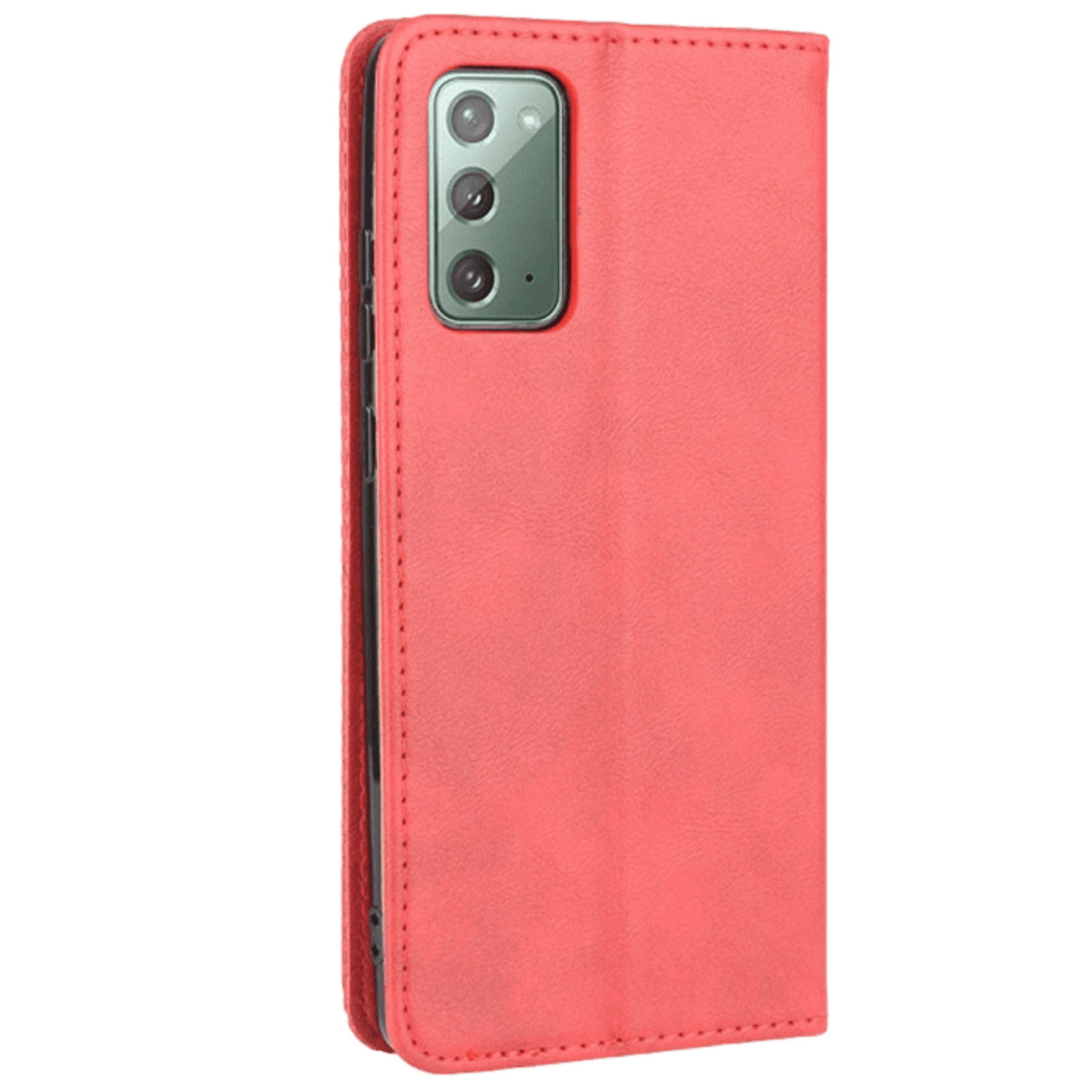CaseBody Samsung Galaxy S20 Retro Hoesje met Pasruimte Rood