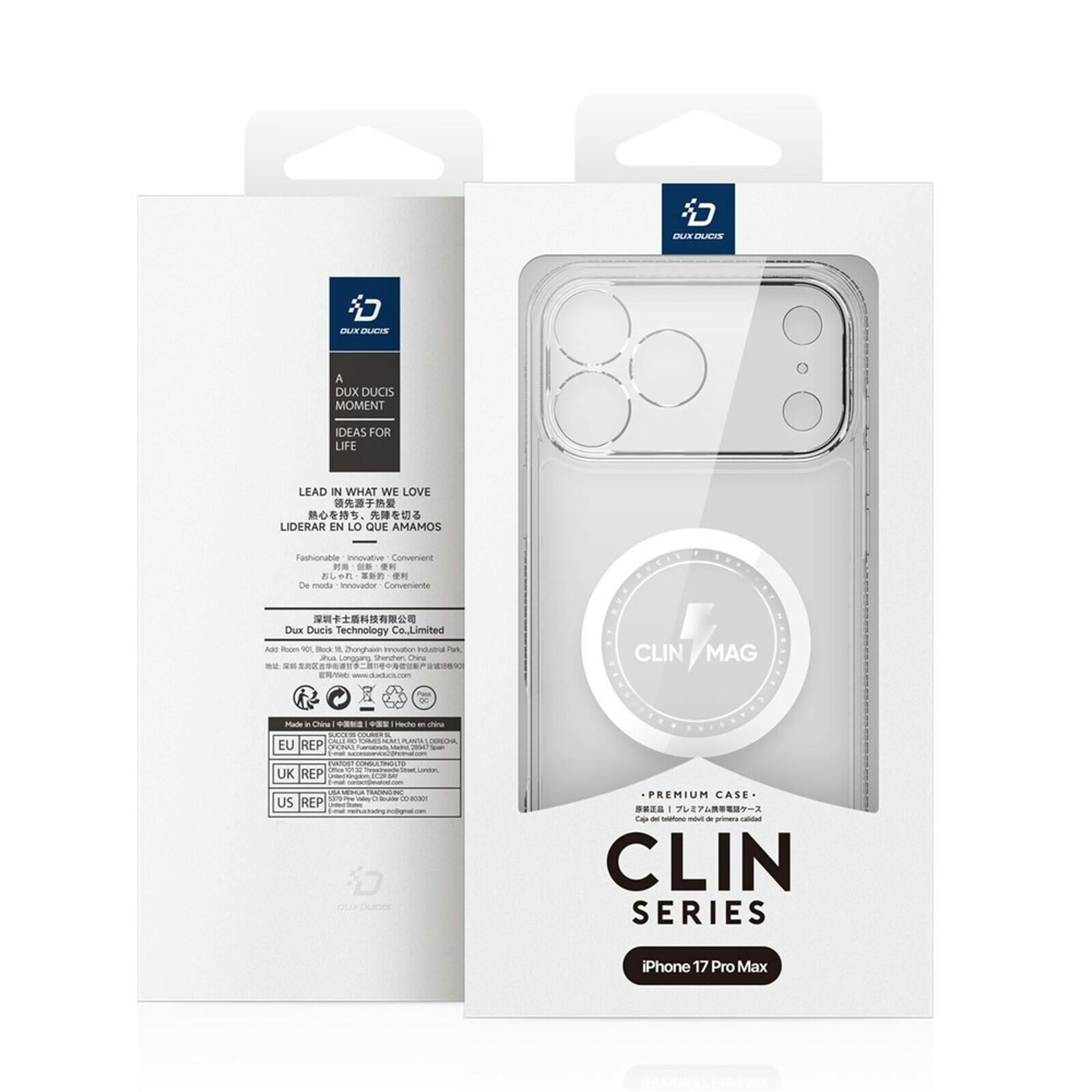 DUX DUCIS Apple iPhone 17 Pro Shockproof MagSafe Hoesje Transparant