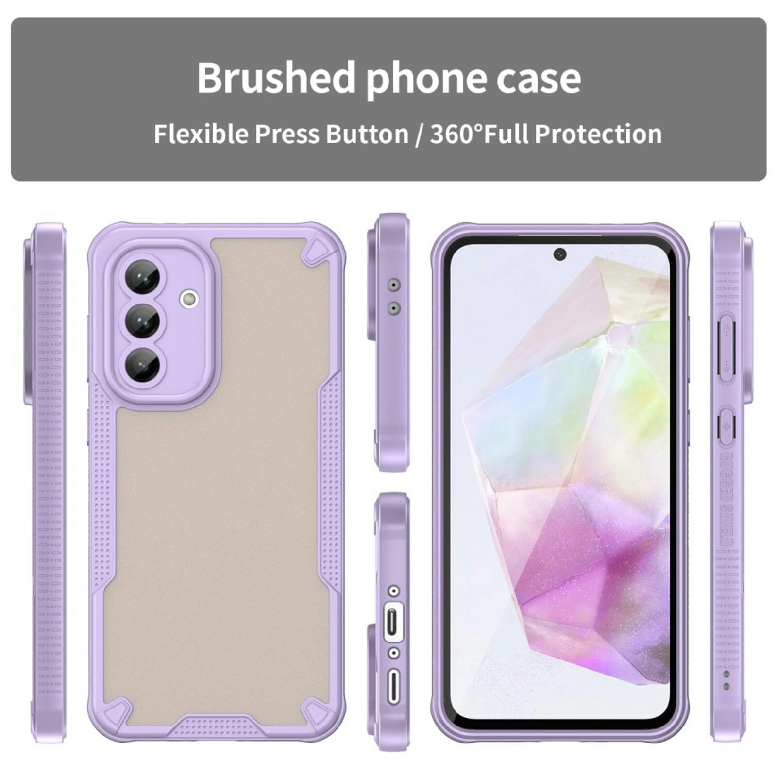 Mocaa Samsung Galaxy A56 Lichtgewicht Rugged Beschermhoesje Paars