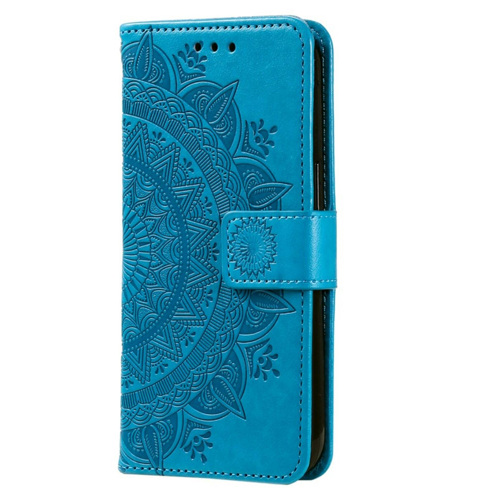 Comfycase Samsung Galaxy A56 Mandala Bookcase met Koord Blauw