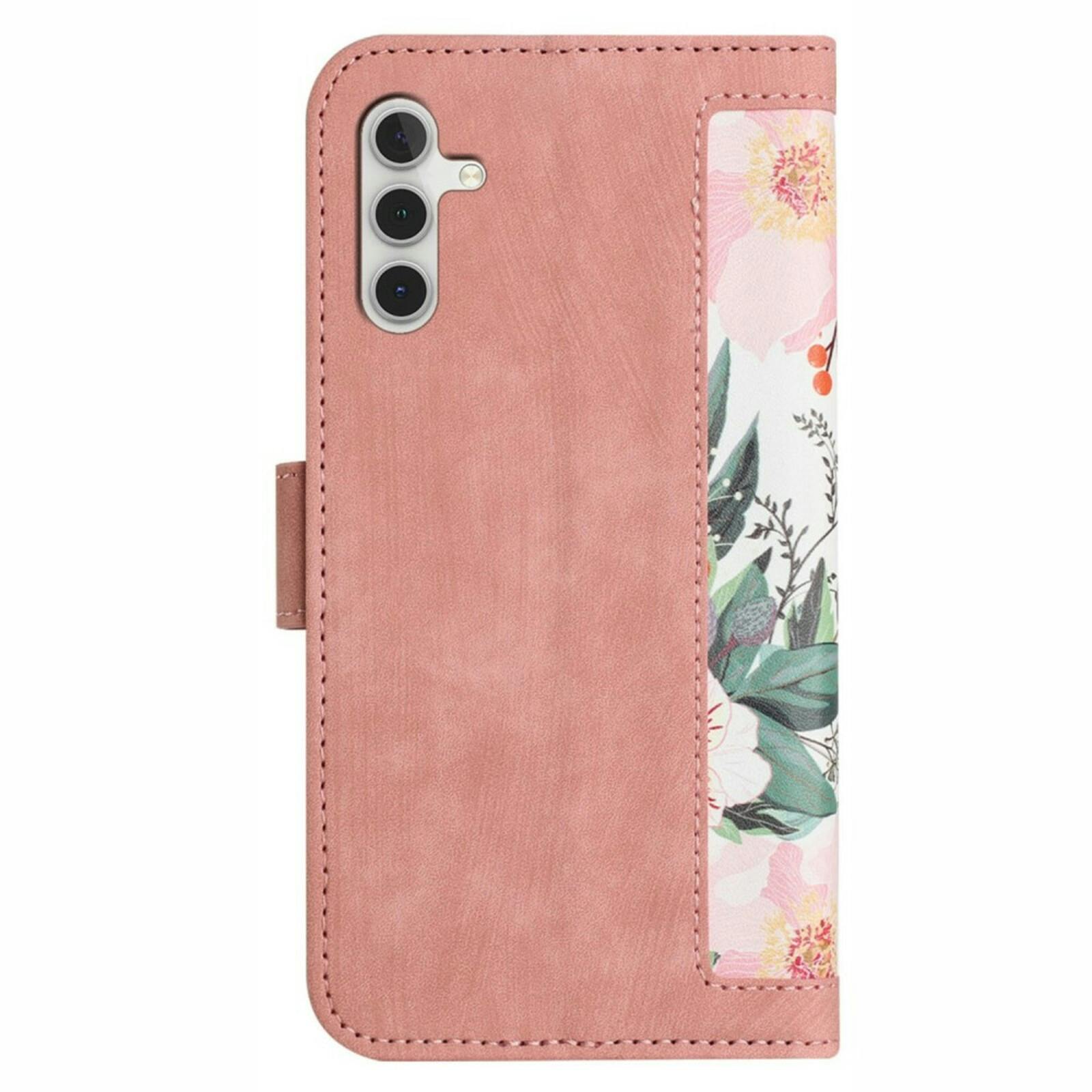 Mocaa Samsung S23 FE Floral Series Bookcase Roze