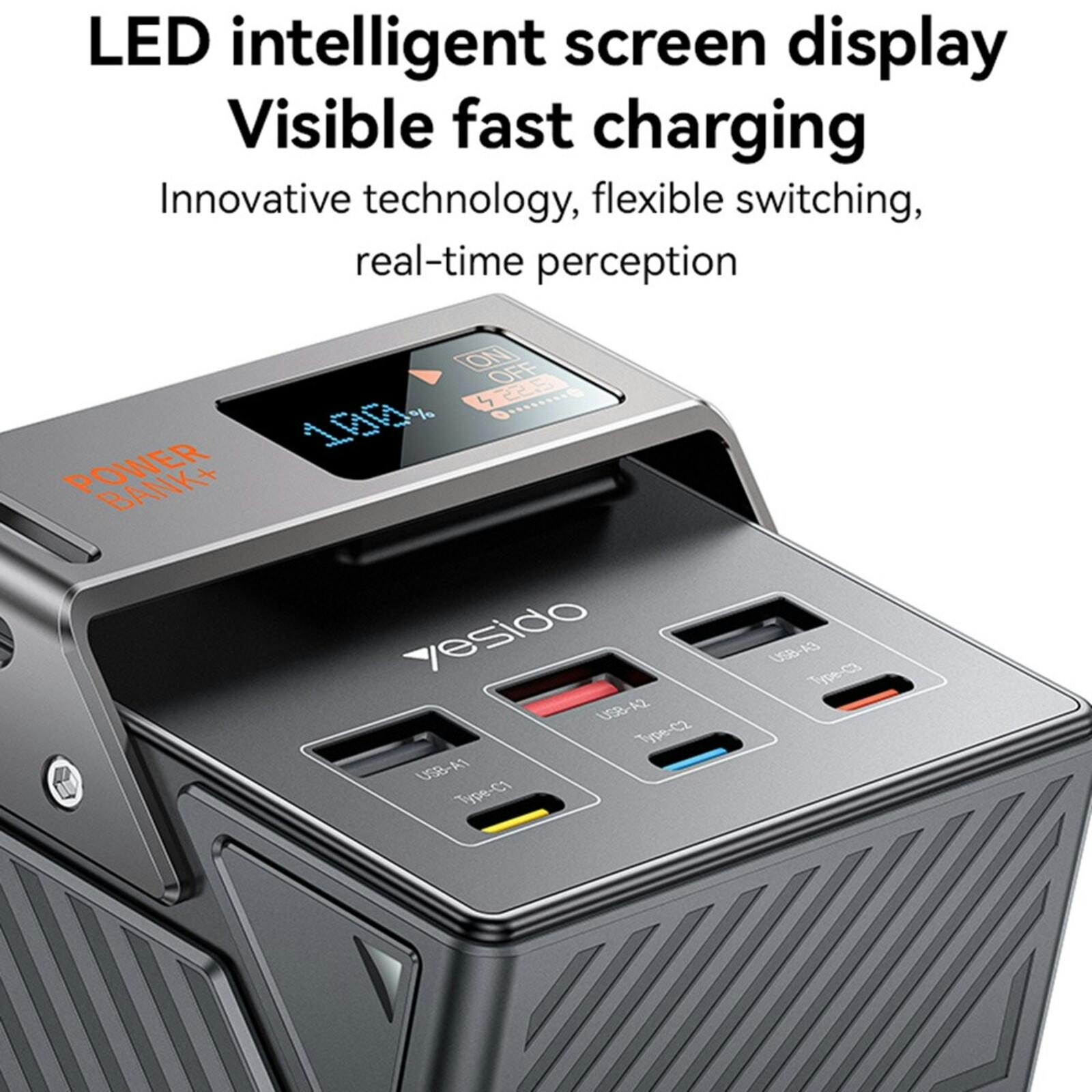 Yesido Supercharge 50.000mAh Power Station Zwart 50.000 mAh