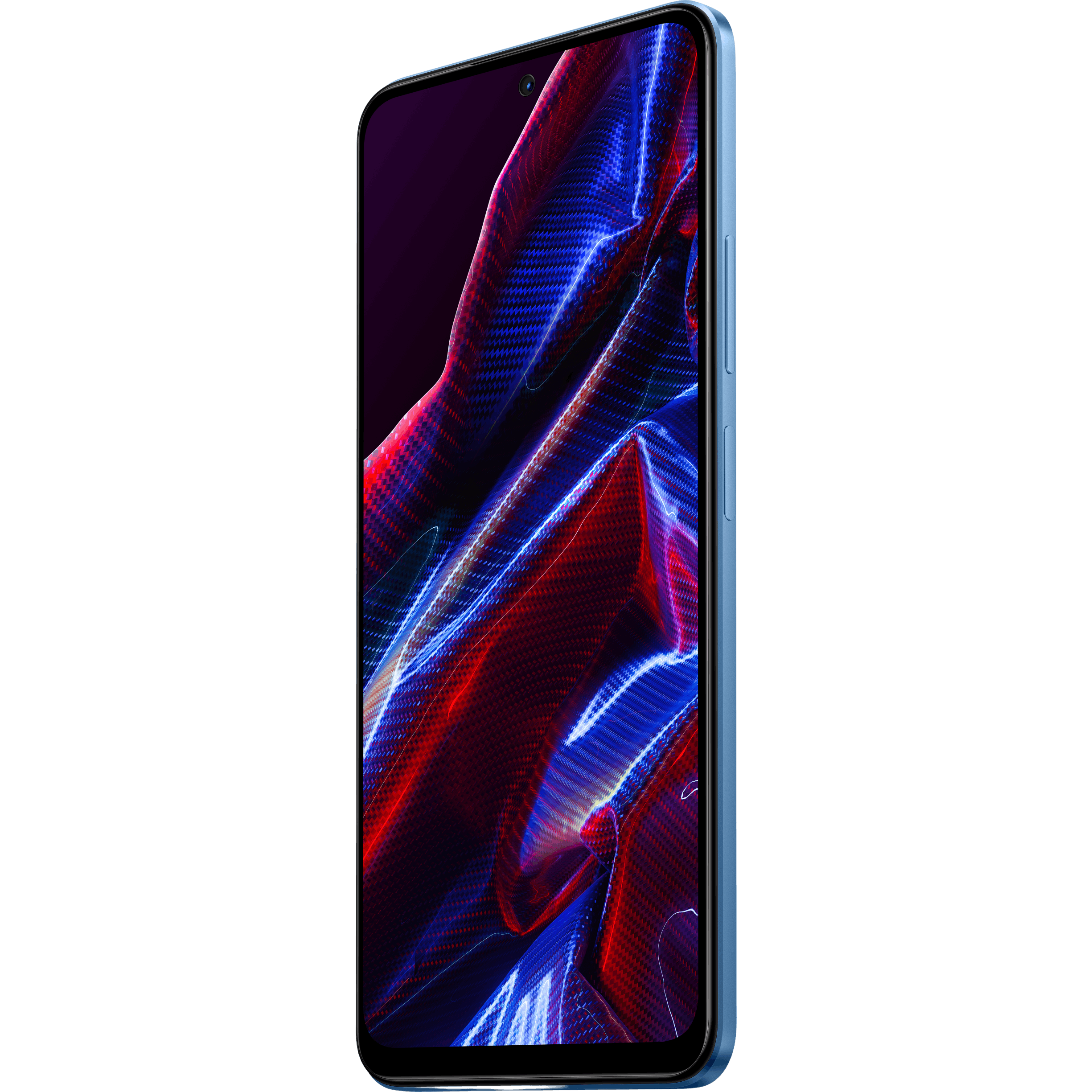 POCO X5 5G Blue - Aanzicht vanaf rechts