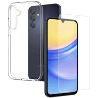 Northjo Samsung Galaxy A15 Plus All-in-One Protection Pack Transparant