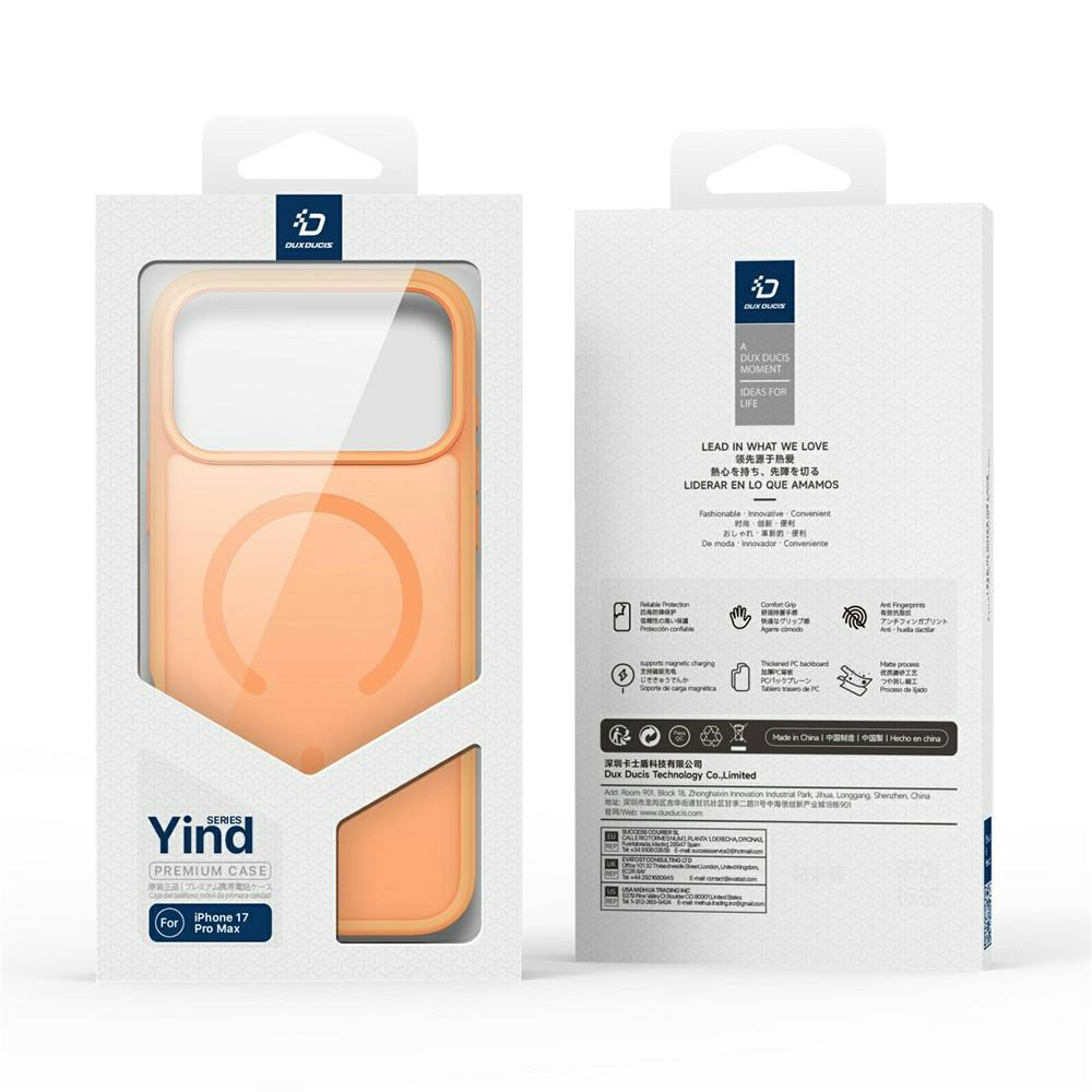DUX DUCIS iPhone 17 Pro Max Mat Yind MagSafe Hoesje Oranje