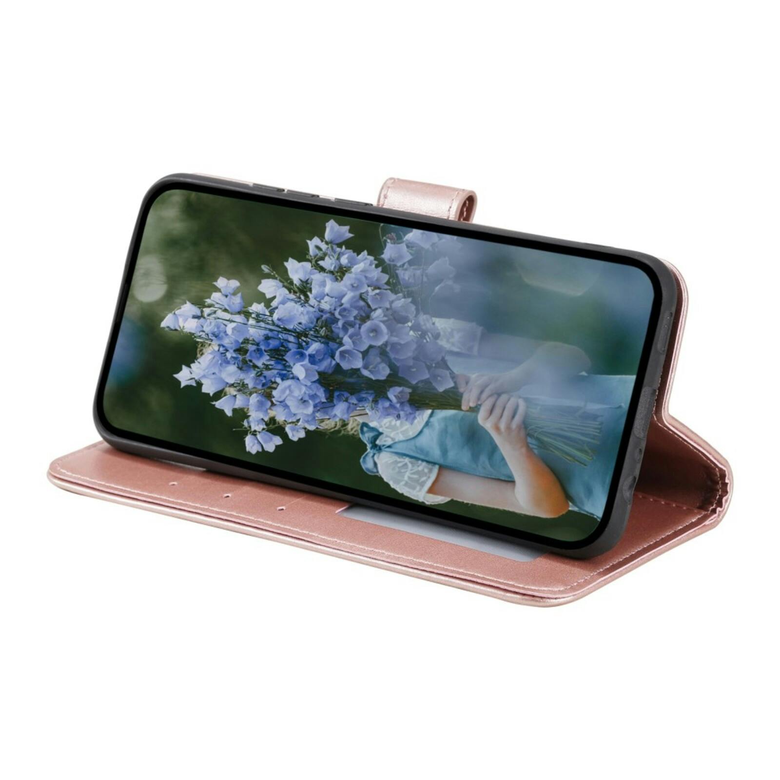 Comfycase Samsung Galaxy A56 Mandala Bookcase met Koord Roségoud