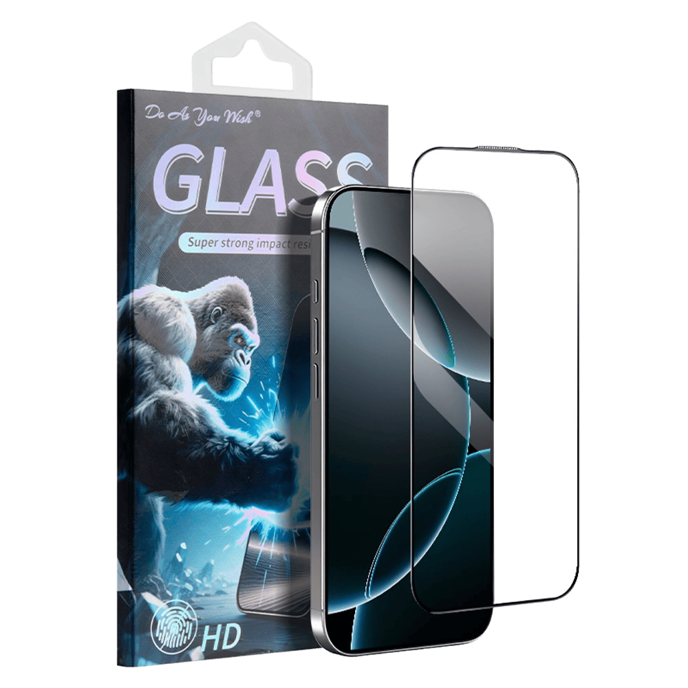 DO AS YOU WISH iPhone 17 Pro / 18 Pro Full Screen Tempered Glass Screenprotector Transparant