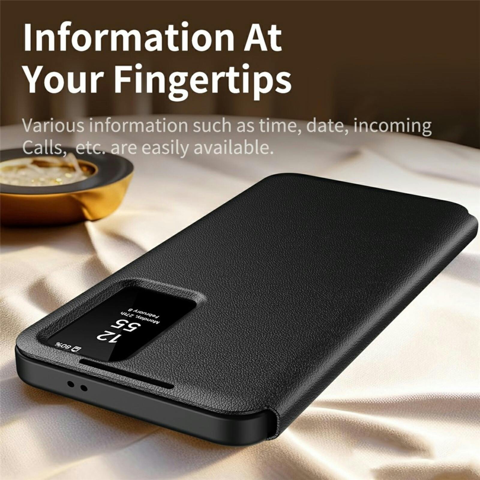 CaseBody Samsung Galaxy S26 Ultra Smart Cover Zwart