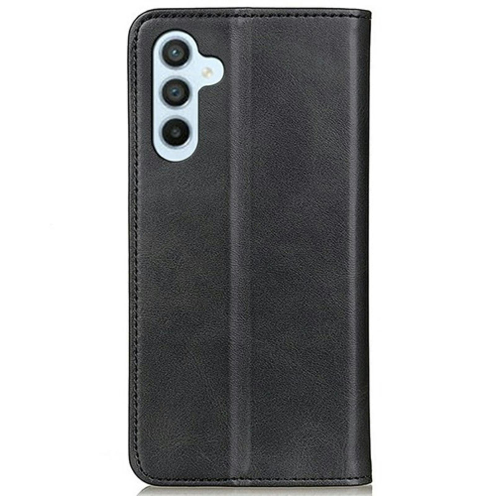 CaseBody Samsung Galaxy A56 Real Leather Wallet Hoesje Zwart