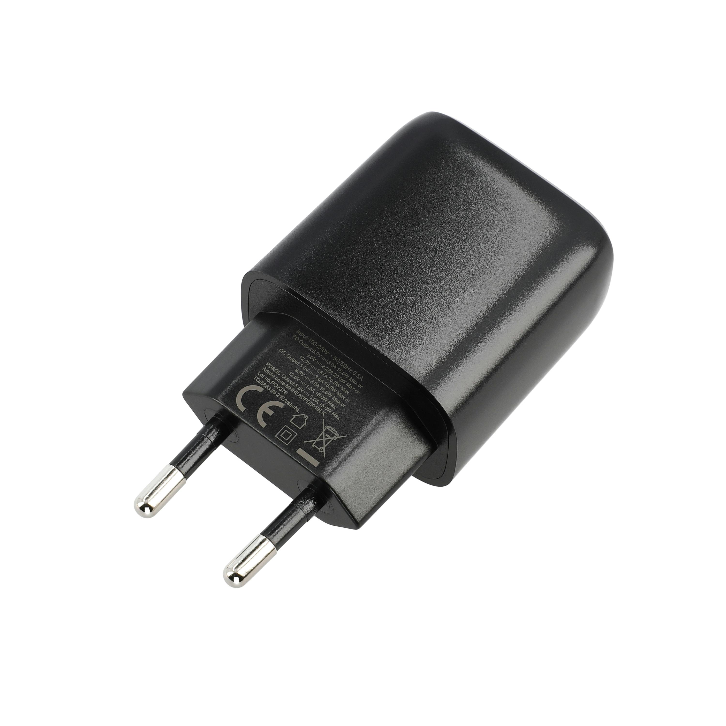 Musthavz 20W USB-A + USB-C Oplader Zwart