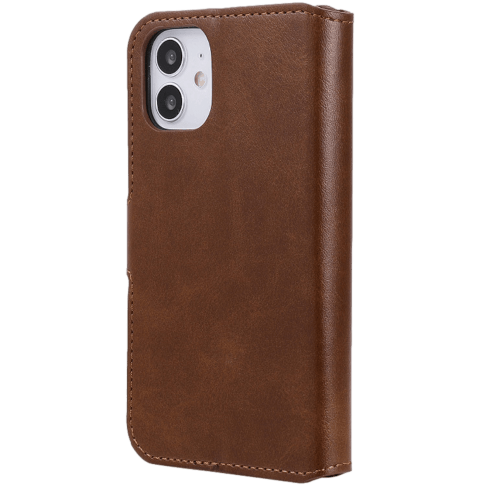 Mocaa iPhone 12 (Pro) Slim-Fit Boek Hoesje Bruin
