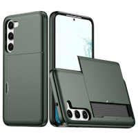 Slide Case Samsung Galaxy S23 Hoesje met Pashouder Groen