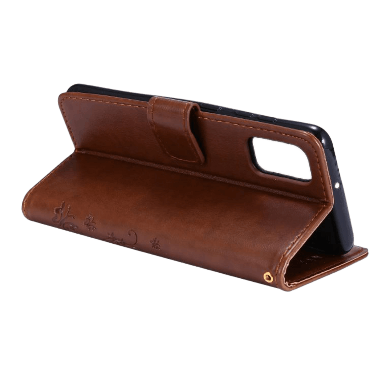 Mocaa Samsung Galaxy A41 Booklet Hoesje Bruin