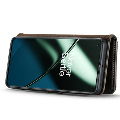 DG.MING OnePlus 11 Lederen 2-in-1 Wallet Hoesje Grijs