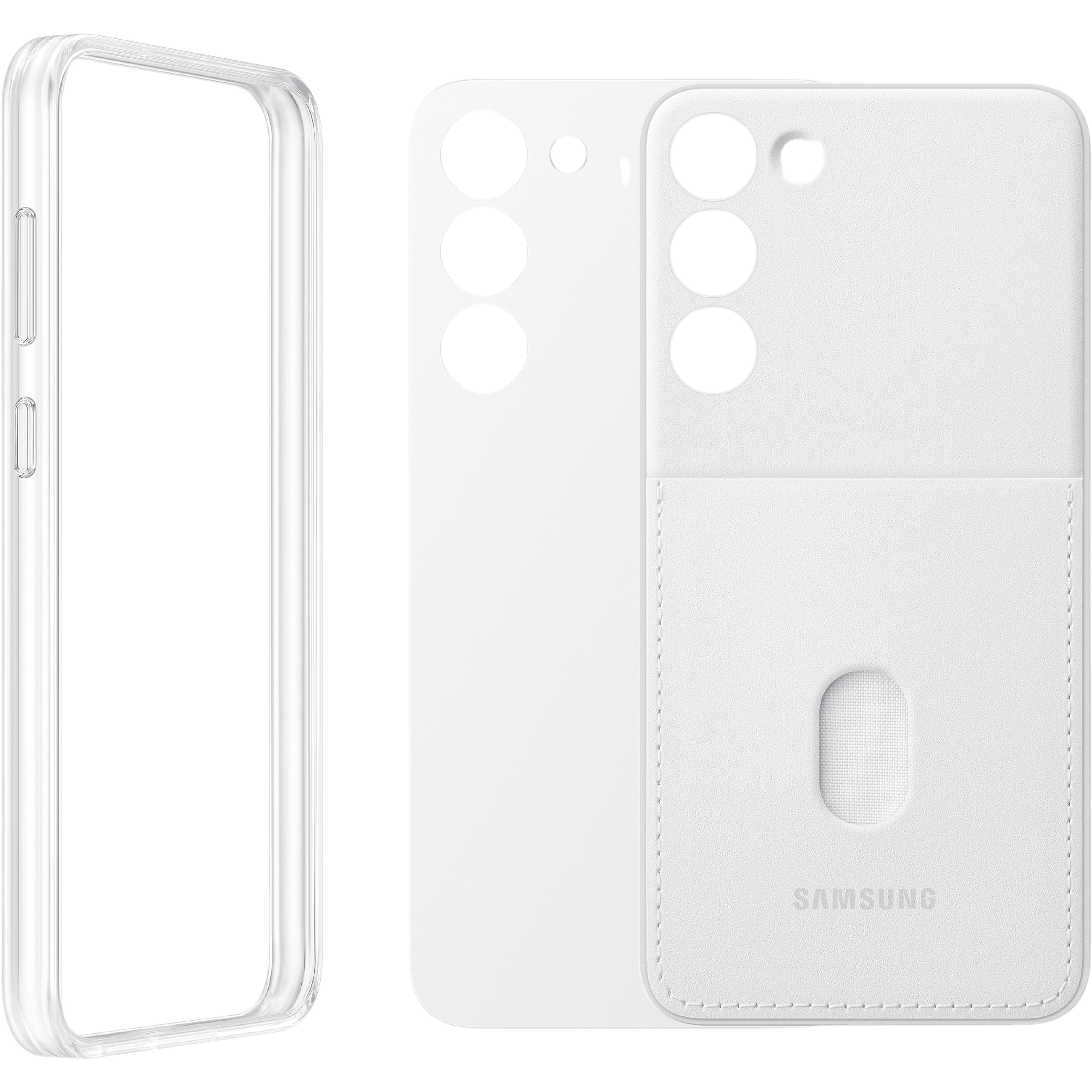 Samsung Galaxy S23 Plus Frame Case Wit - Achterkant