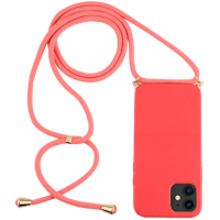Mocaa iPhone 12 (Pro) Telefoonhoesje met Koord Rood