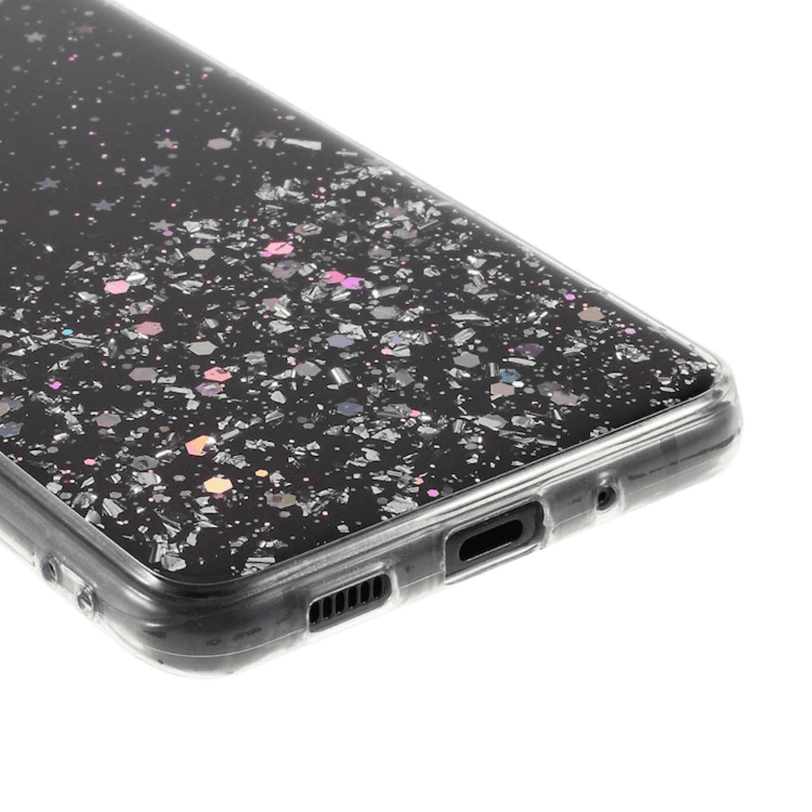 Comfycase Samsung Galaxy S20 Ultra Flakes Beschermhoesje Zwart