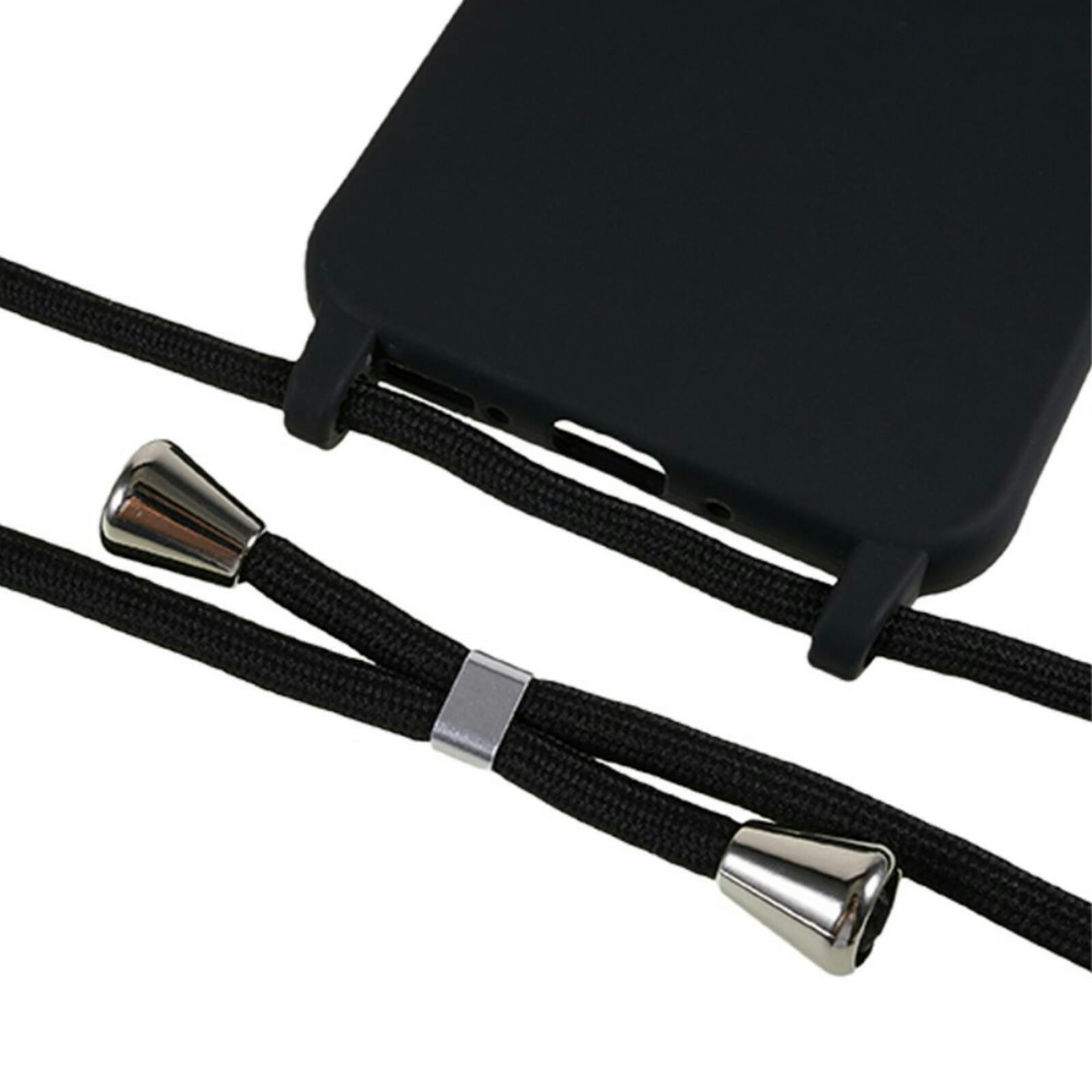 Mocaa Samsung Galaxy A54 Hoesje met Verstelbaar Koord Zwart