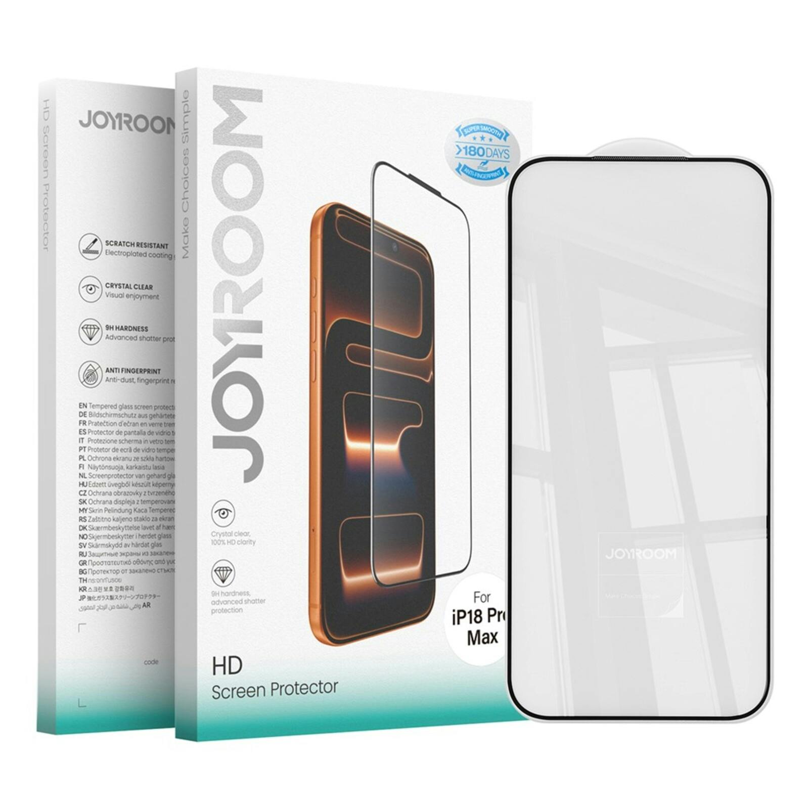 Joyroom Apple iPhone 17 Pro Max / 18 Pro Max Glass Full Screenprotector Transparant