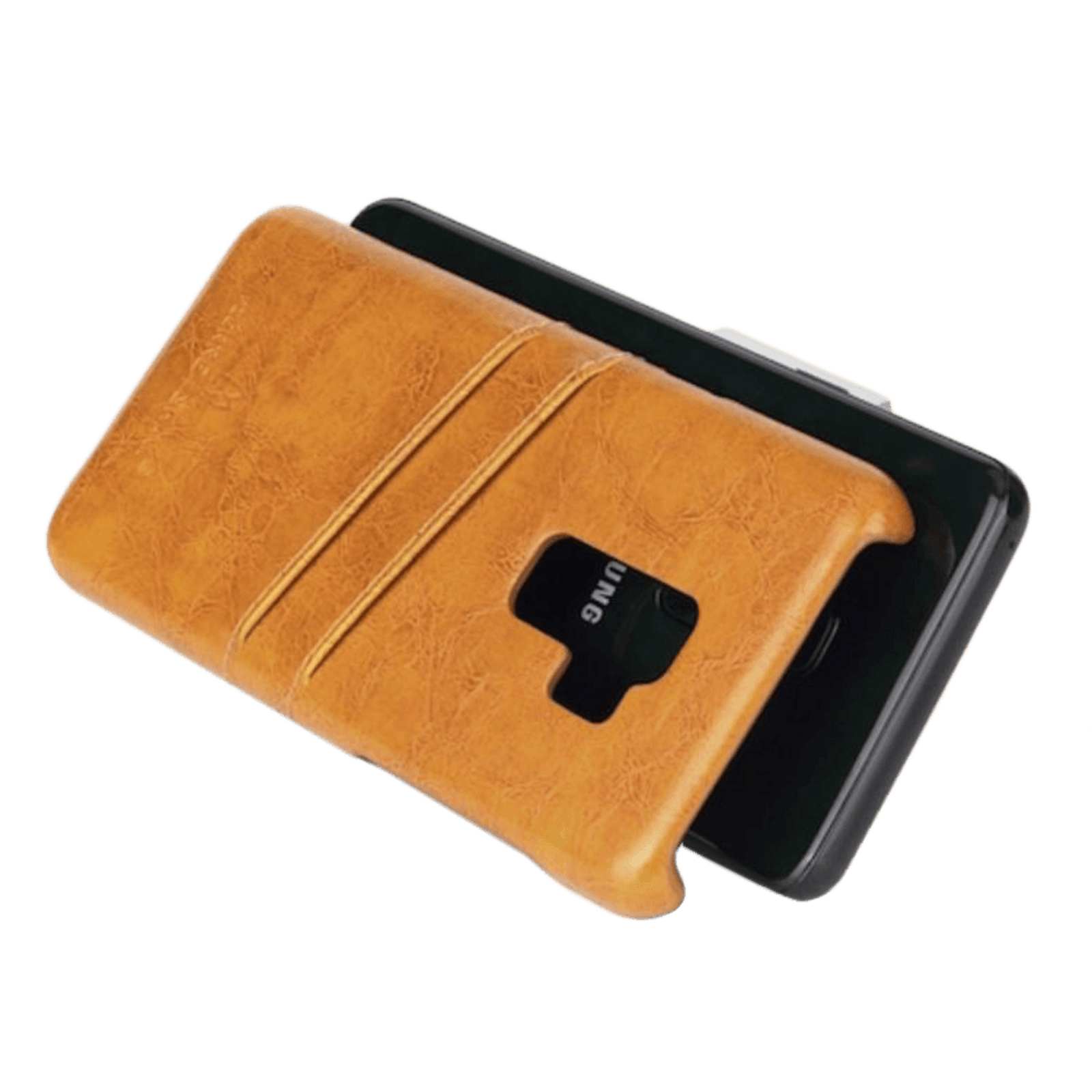 Fierre Shann Samsung Galaxy S9 Luxe Handgemaakt Hoesje Met Pasruimte Bruin