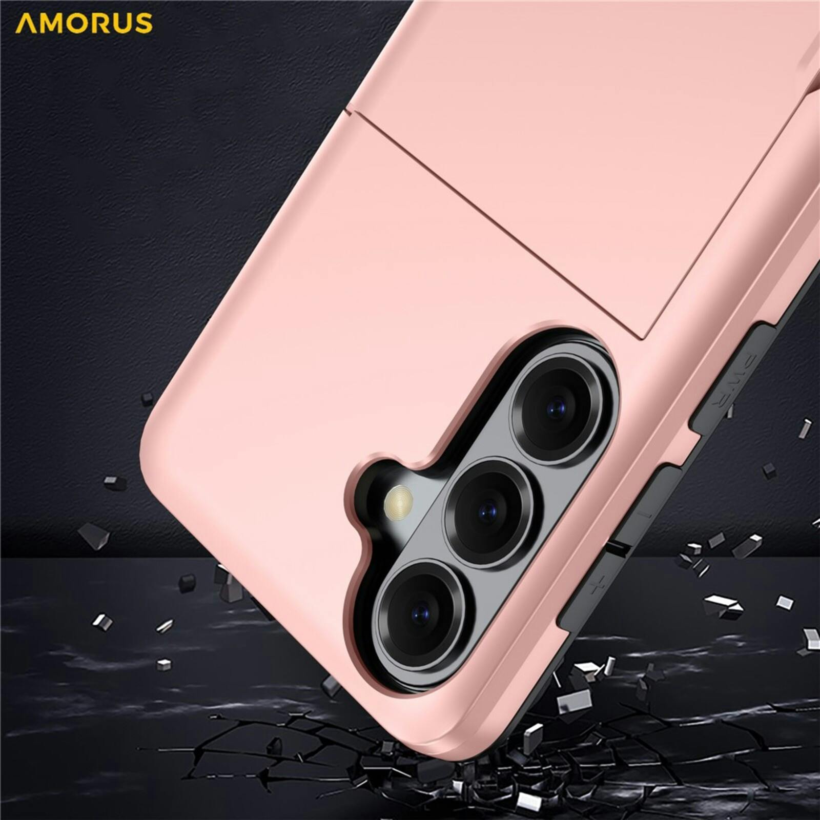 Amorus Samsung Galaxy S26 Hoesje met Pashouder Zwart