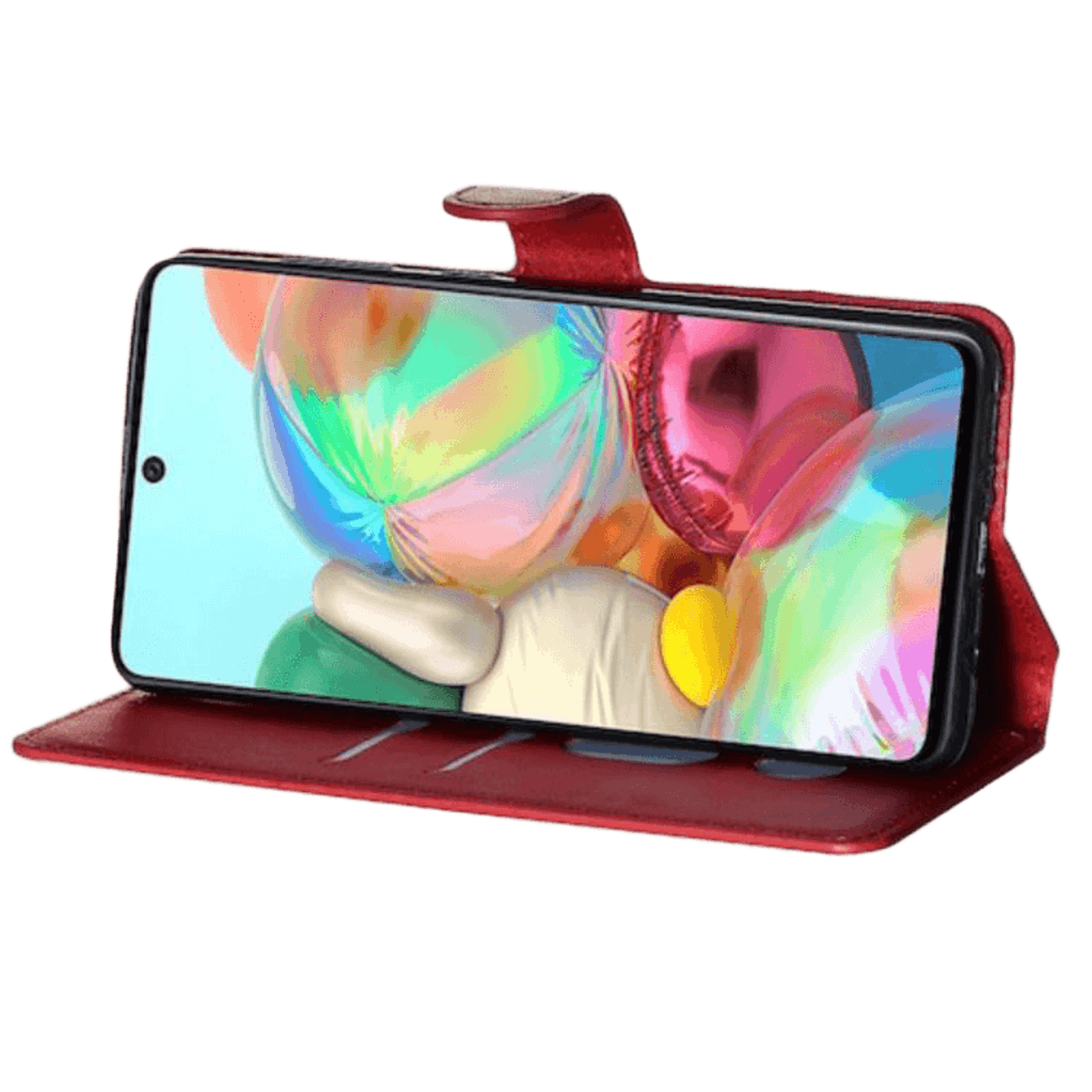 Mocaa Samsung Galaxy A71 Slim-Fit Boek Hoesje Rood