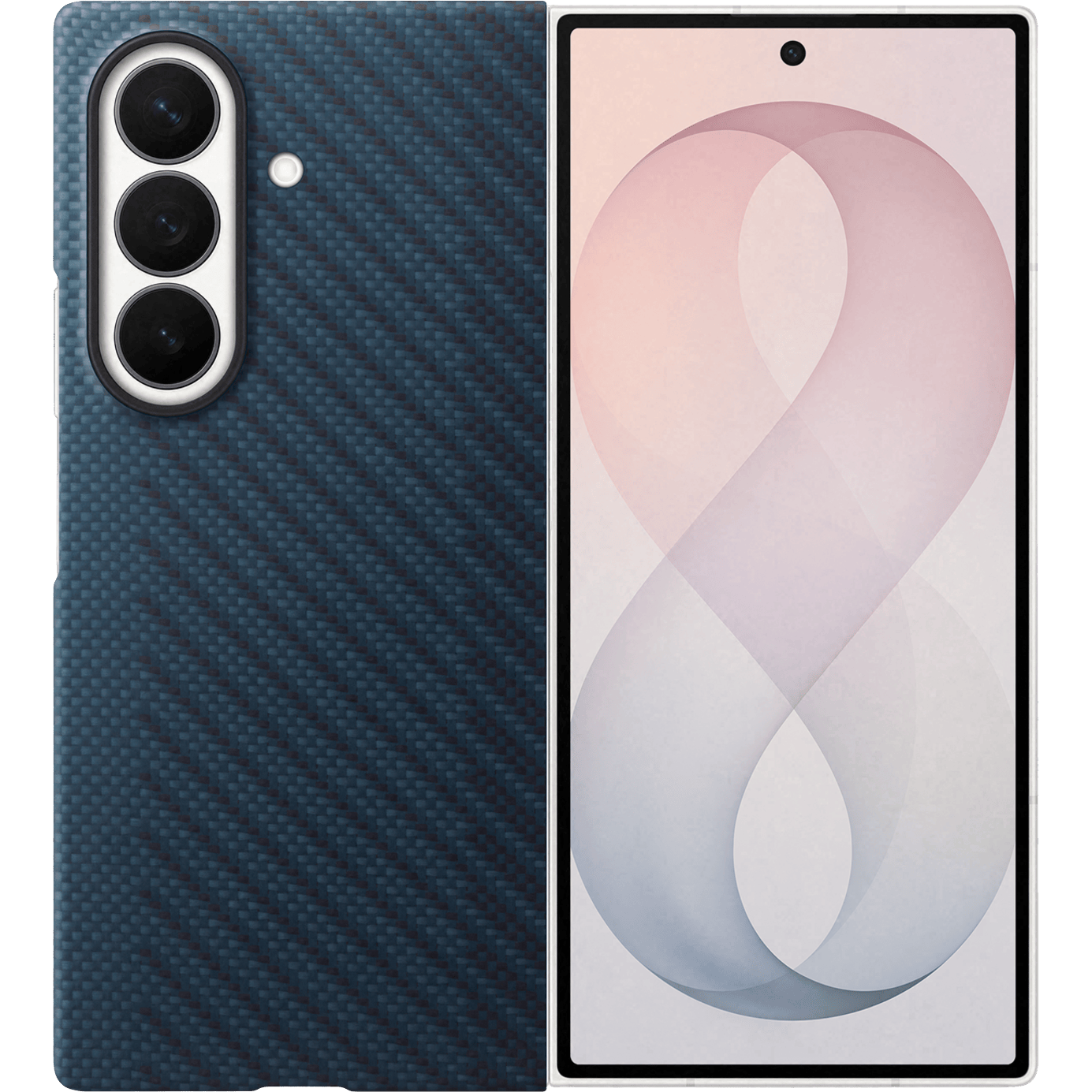 Samsung Galaxy Z Fold8 Carbon Magnet Case Marineblauw