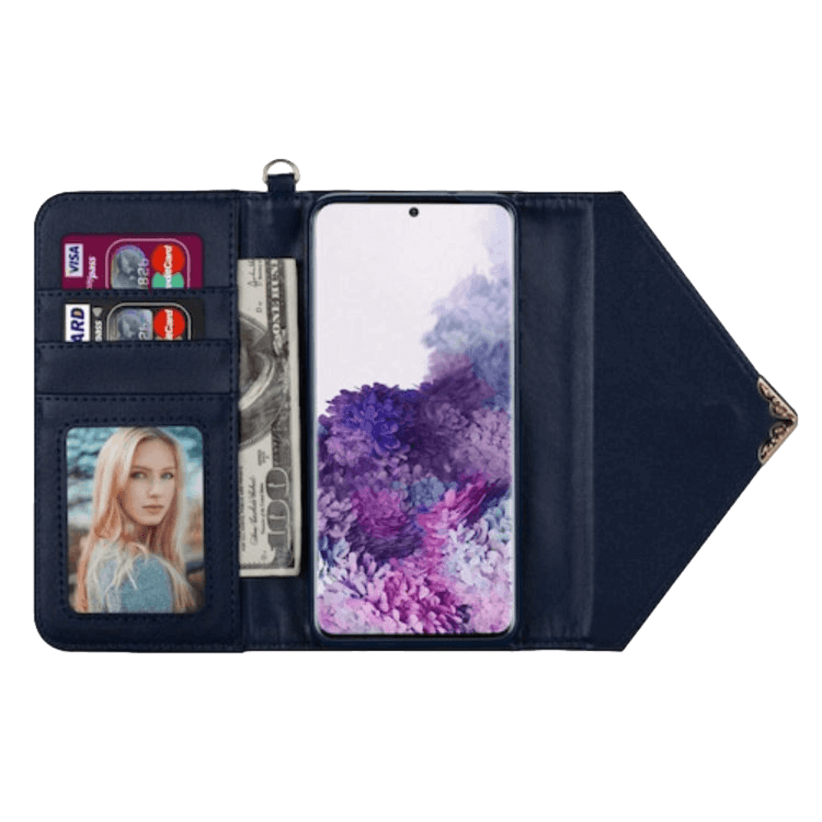 CaseBody Samsung Galaxy S20 Clutch Style Bookcase Hoesje Blauw