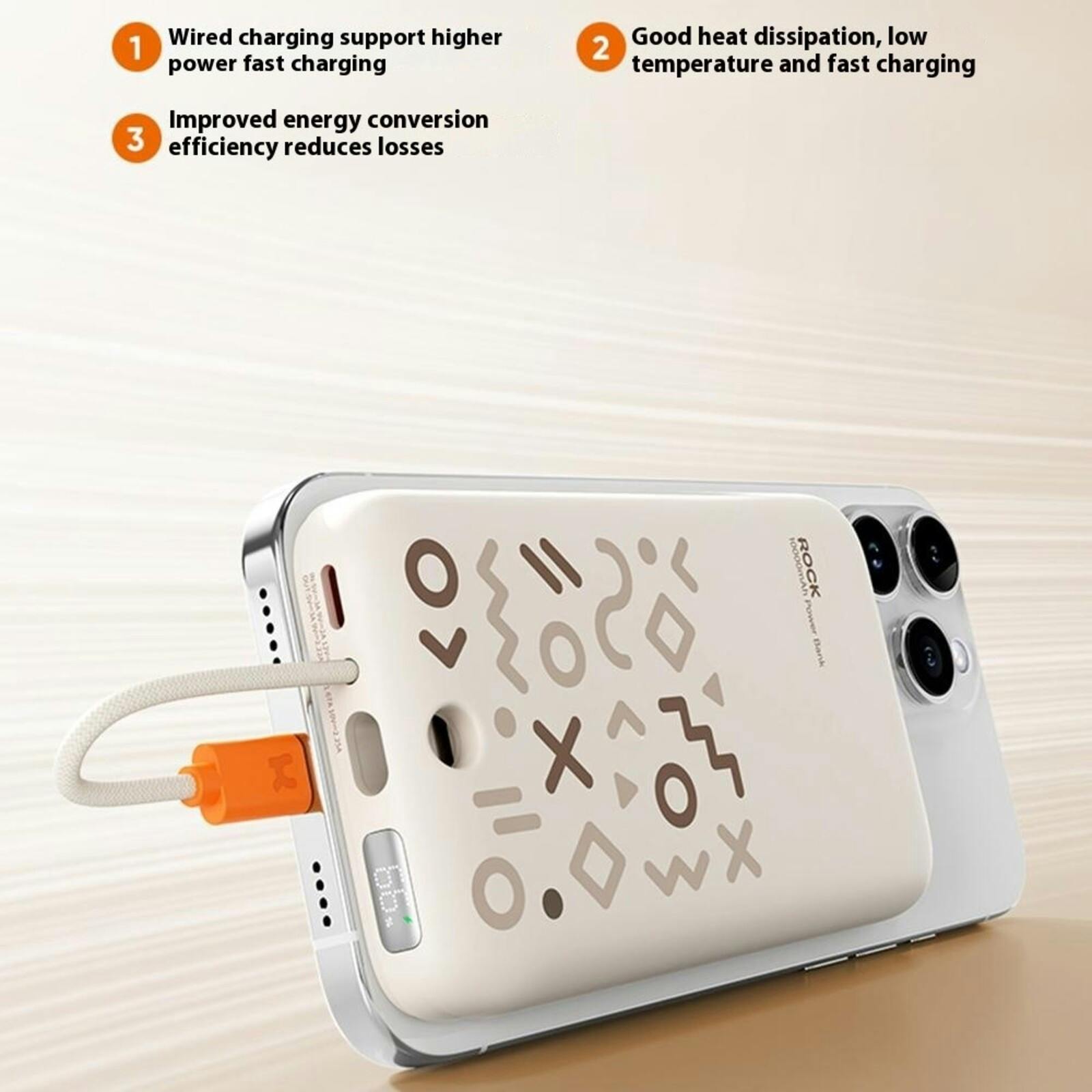 ROCK 10.000mAh MagSafe On-the-Go Powerbank Beige 10.000 mAh