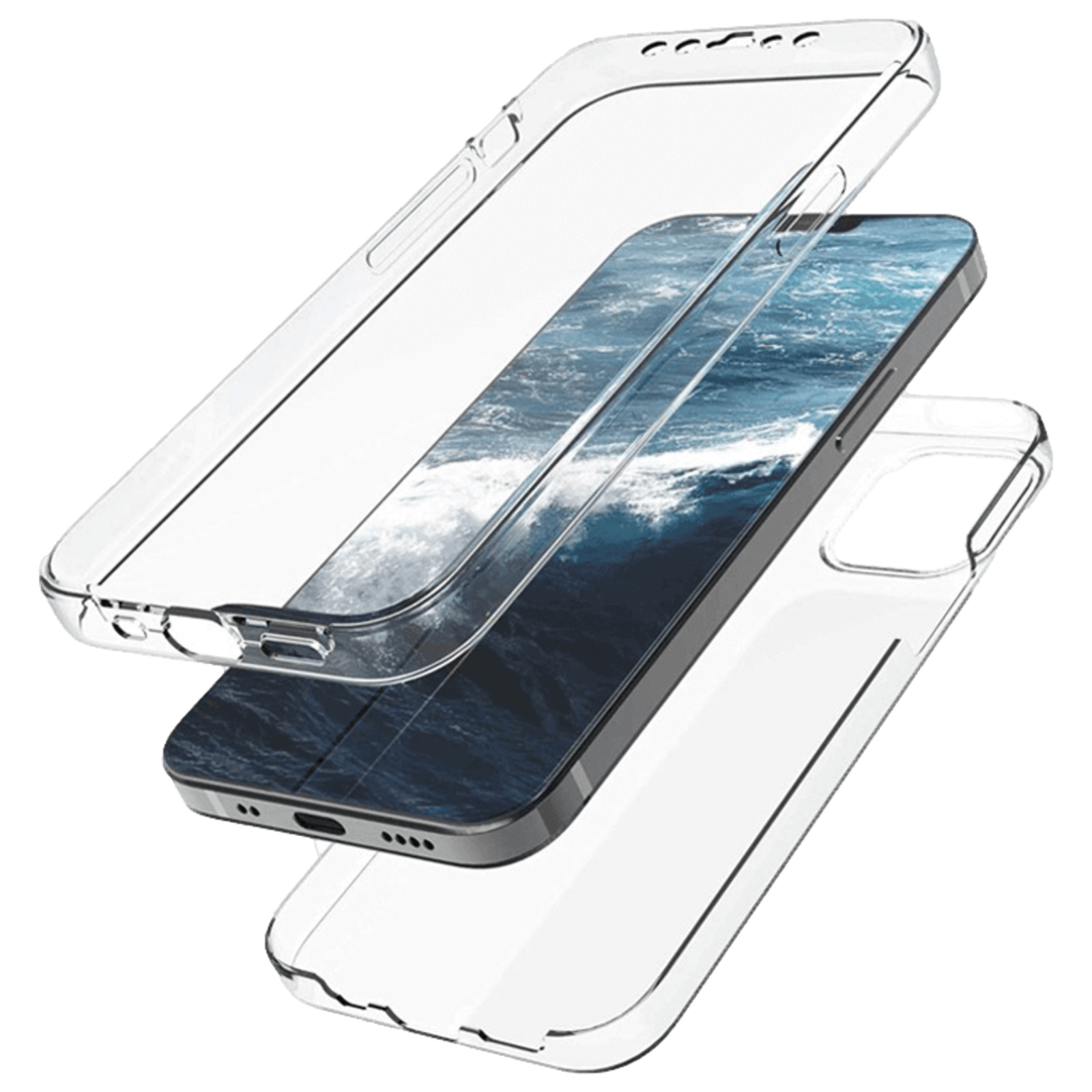 Mocaa iPhone 13 Pro Full Body Beschermhoes Transparant