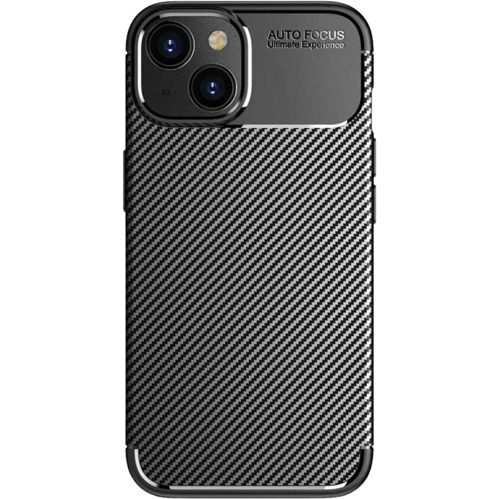 Just in Case iPhone 14 Anti-Slip Hoesje Zwart - Voorkant