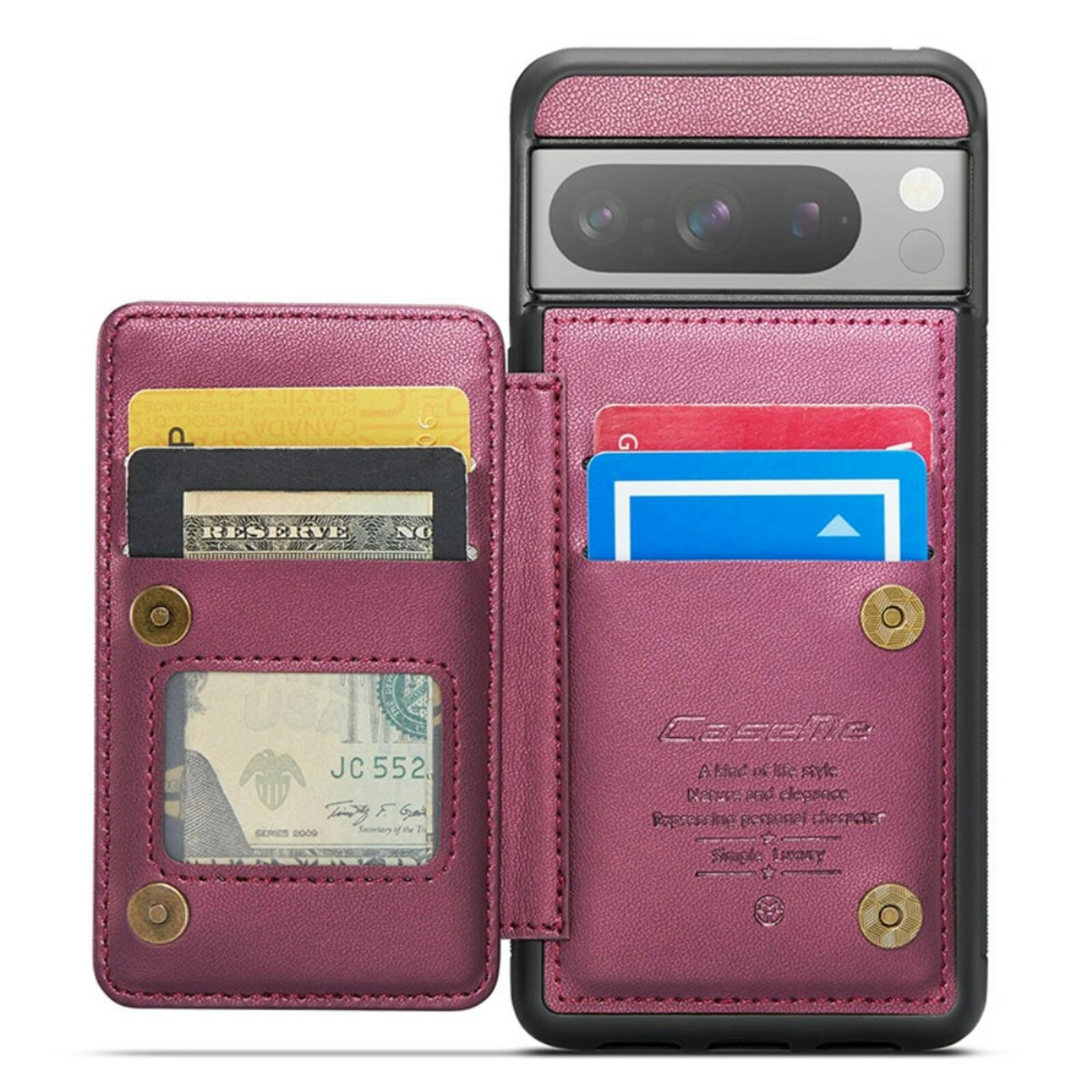 Caseme Google Pixel 8 Pro Wallet Backcover Rood