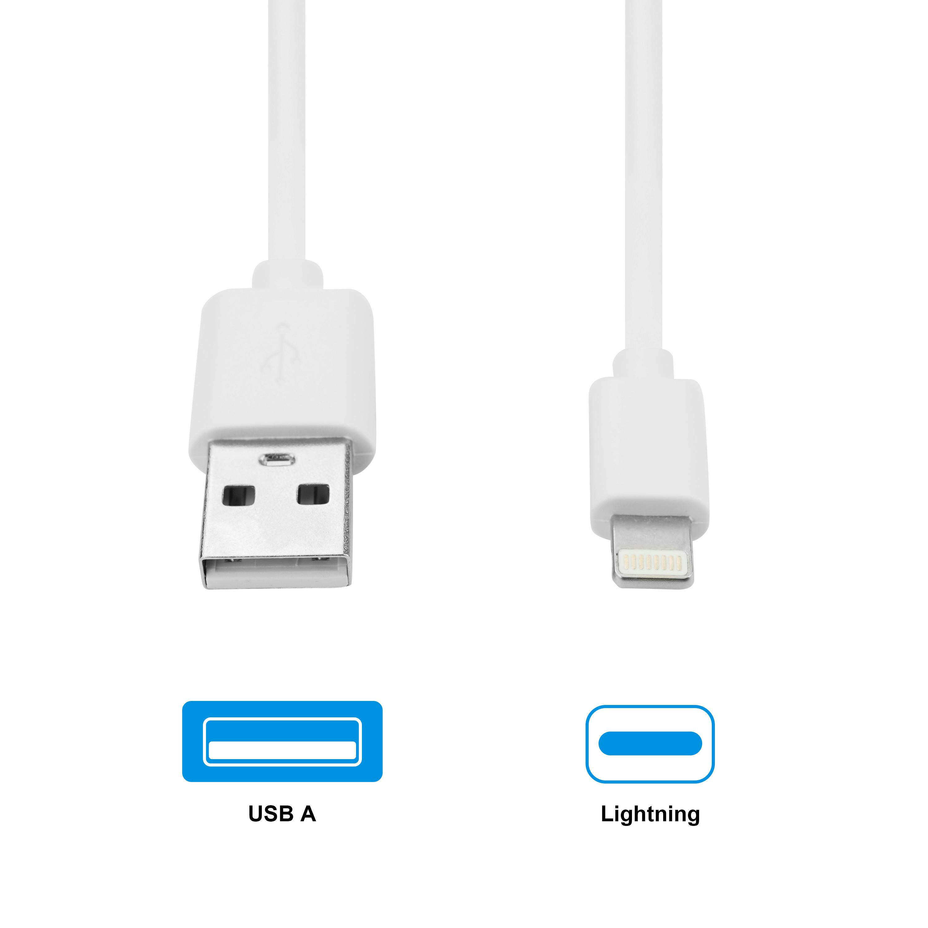 GNG iPhone Lightning naar USB-A kabel Wit