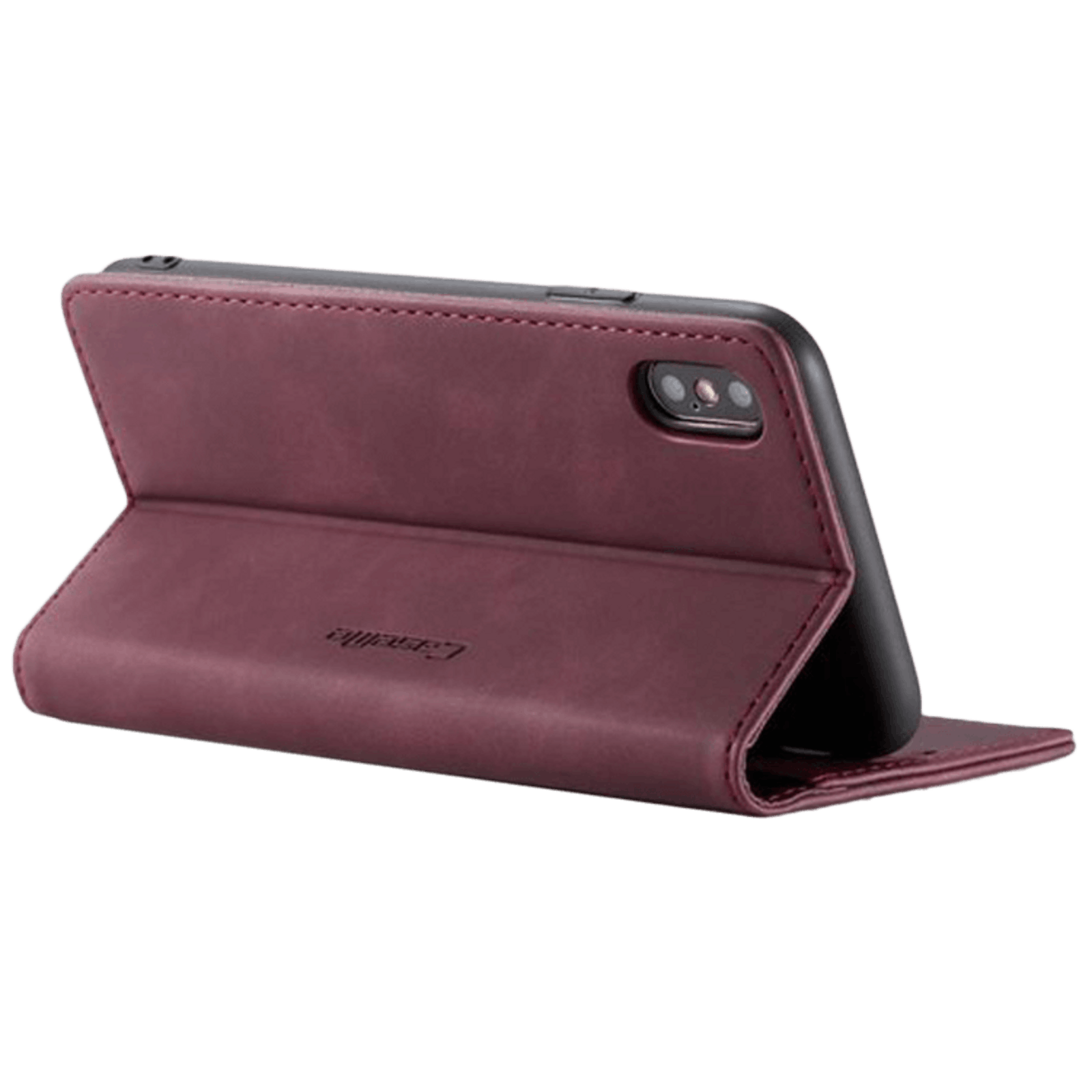 Caseme iPhone Xs Max Business Wallet Bookcase Hoesje Rood