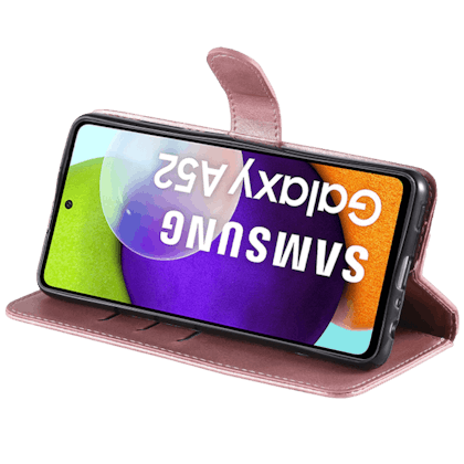 CaseBody Samsung Galaxy A52(s) Zipper Portemonnee Hoesje Rosegoud