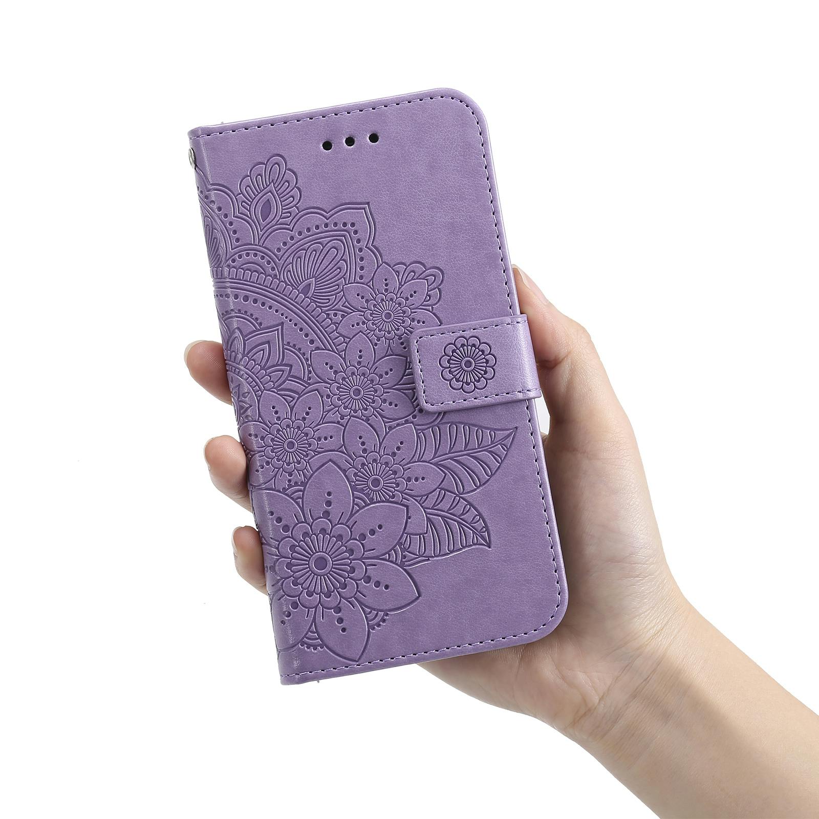 Comfycase Xiaomi Redmi 15C Floral Bookcase Hoesje Paars