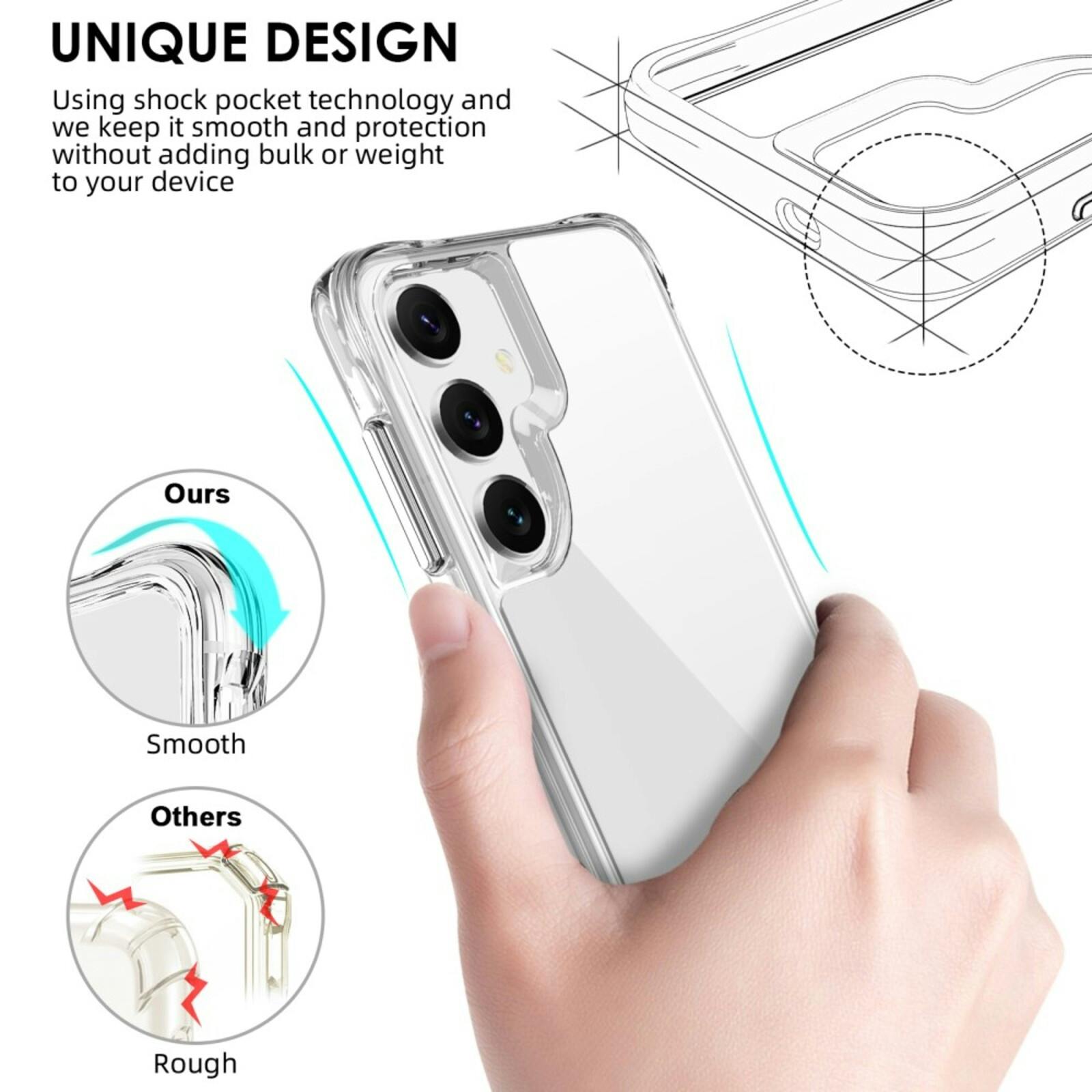 CaseBody Samsung S25 Plus Dual Layer Anti-Shock Hoesje Transparant