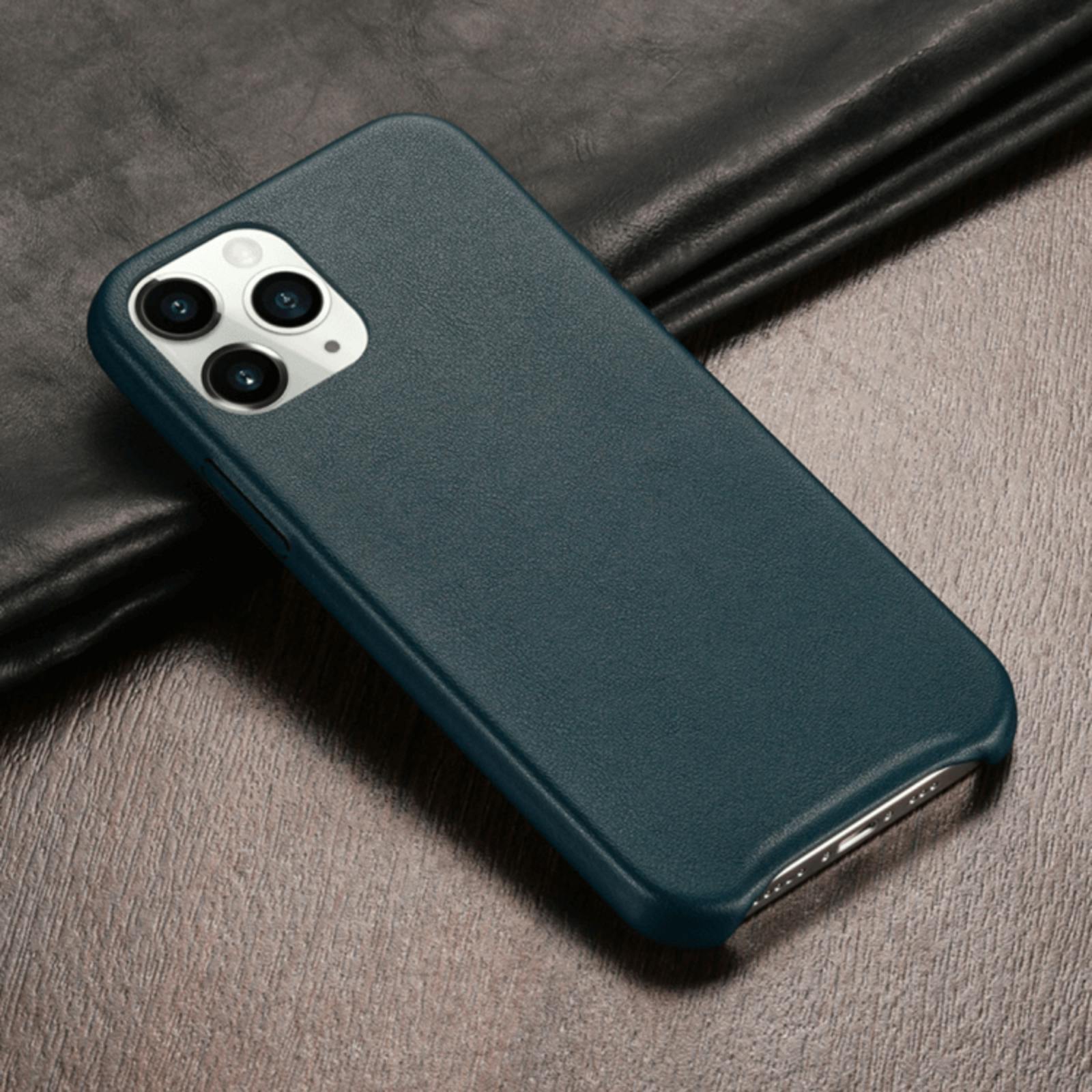 Mocaa iPhone 12 Pro MaxSlim Fit Hoesje Lederlook Blauw