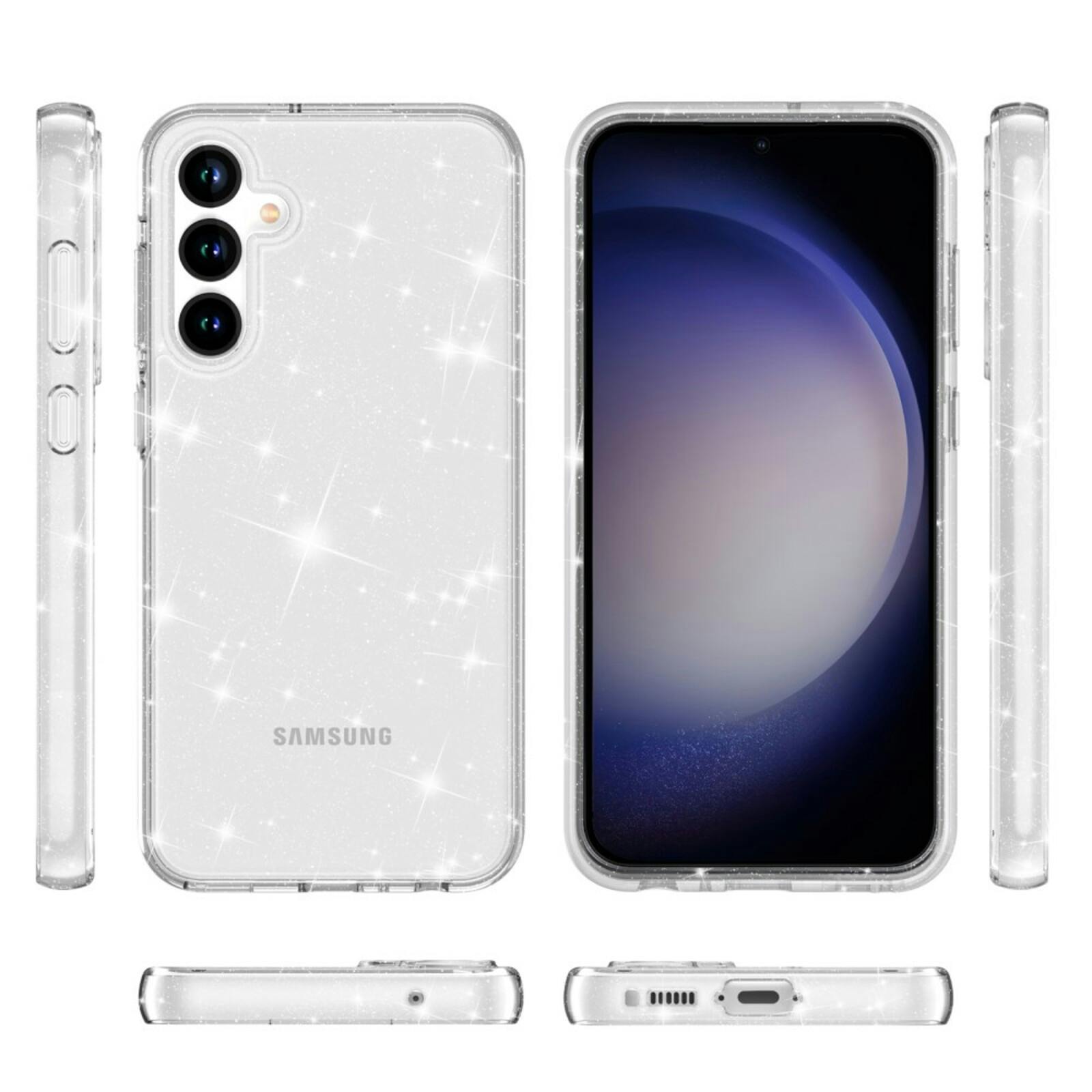 Mocaa Samsung S23 FE Glitz Beschermhoesje Transparant