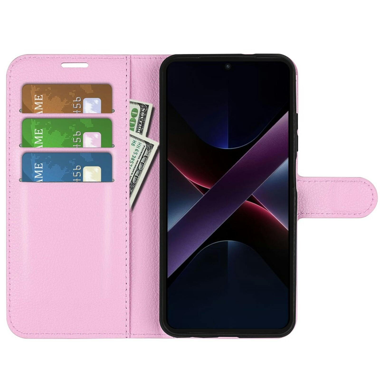 CaseBody POCO X7 Pro 5G Bookcase Hoesje Roze