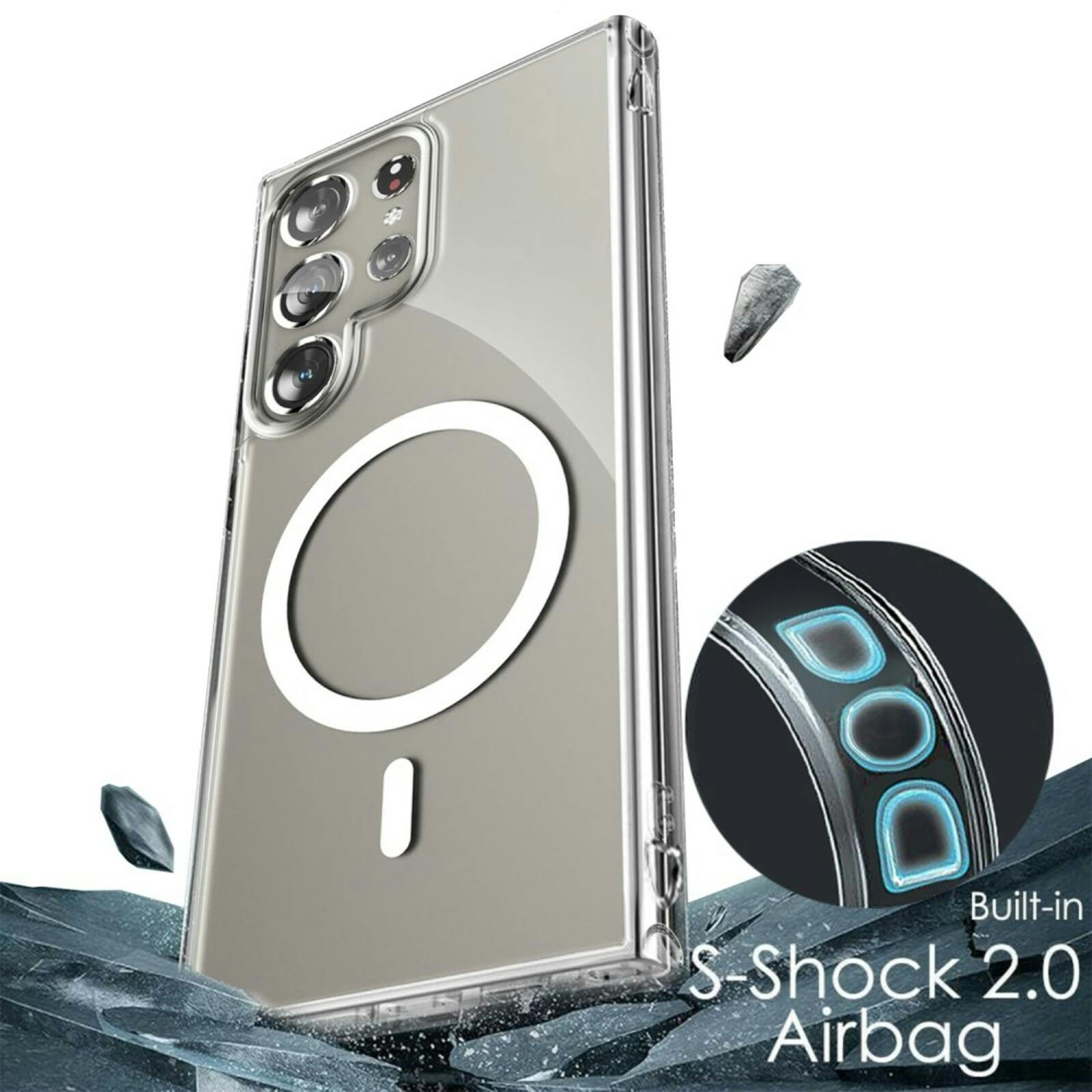 Vili Samsung Galaxy S24 Ultra MAG-C Premium Cover Transparant