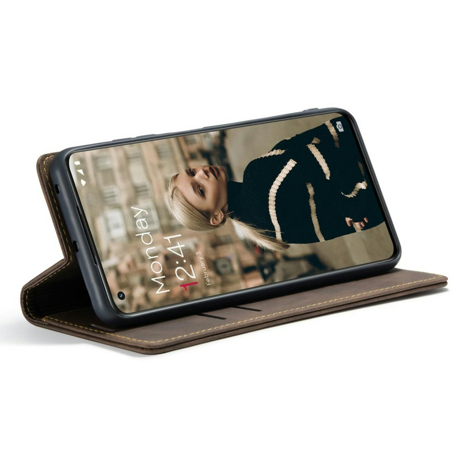 Caseme OnePlus 11 Portemonnee Hoesje Bruin