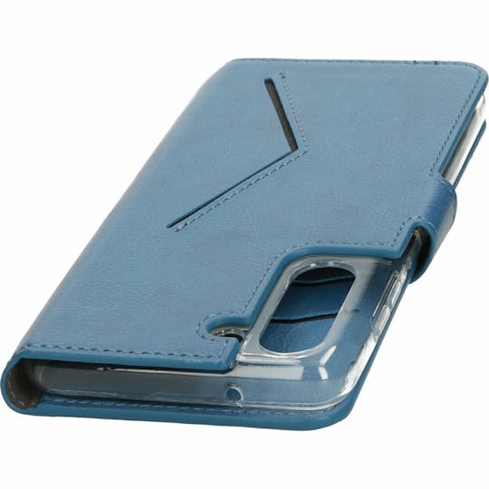 Mobiparts Galaxy S21 FE Classic Portemonnee Hoesje Steel Blue