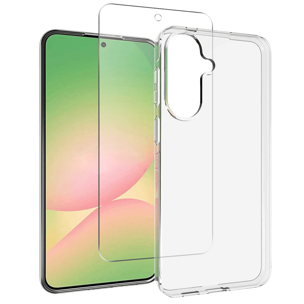 Mocaa Samsung Galaxy A57 Hoesje en Screenprotector Transparant