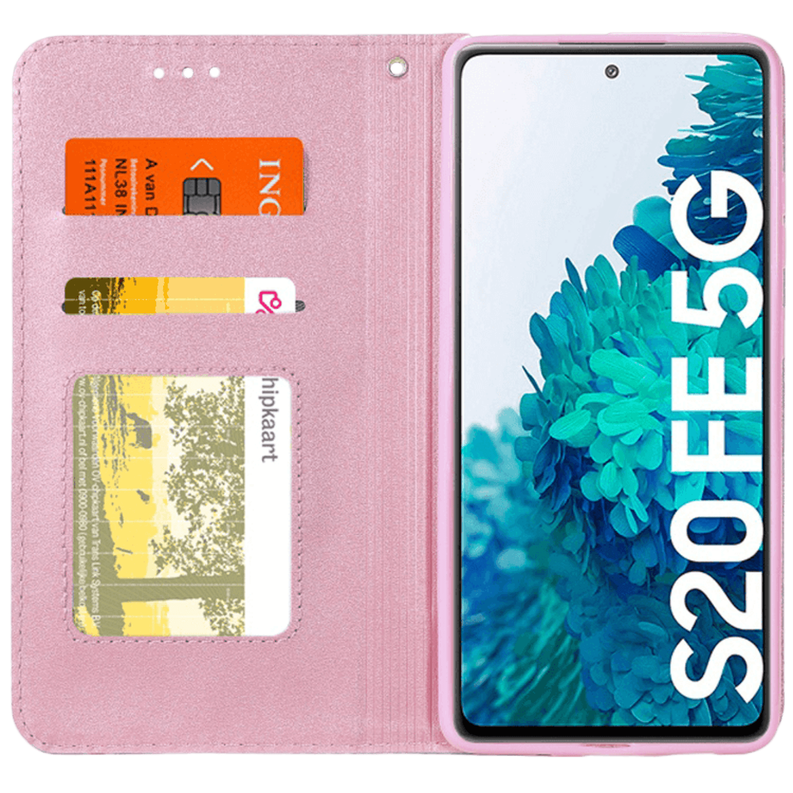 Comfycase Samsung Galaxy S20 FE Daisy Bookcase Hoesje Paars