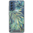 Selencia Galaxy S21 FE Zarya Fashion Hoesje Green Jungle Leaves - Voorkant